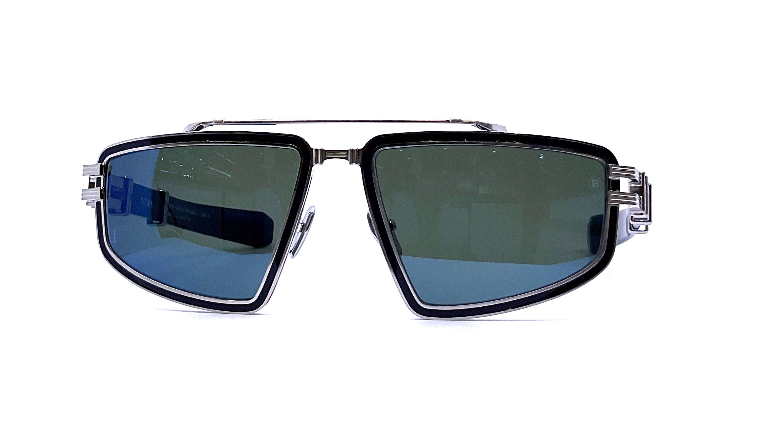 Balmain Titan Silver Blue Unisex Sunglasses for Men & Women - Perfect for Outdoor Activities, Beach, and Driving