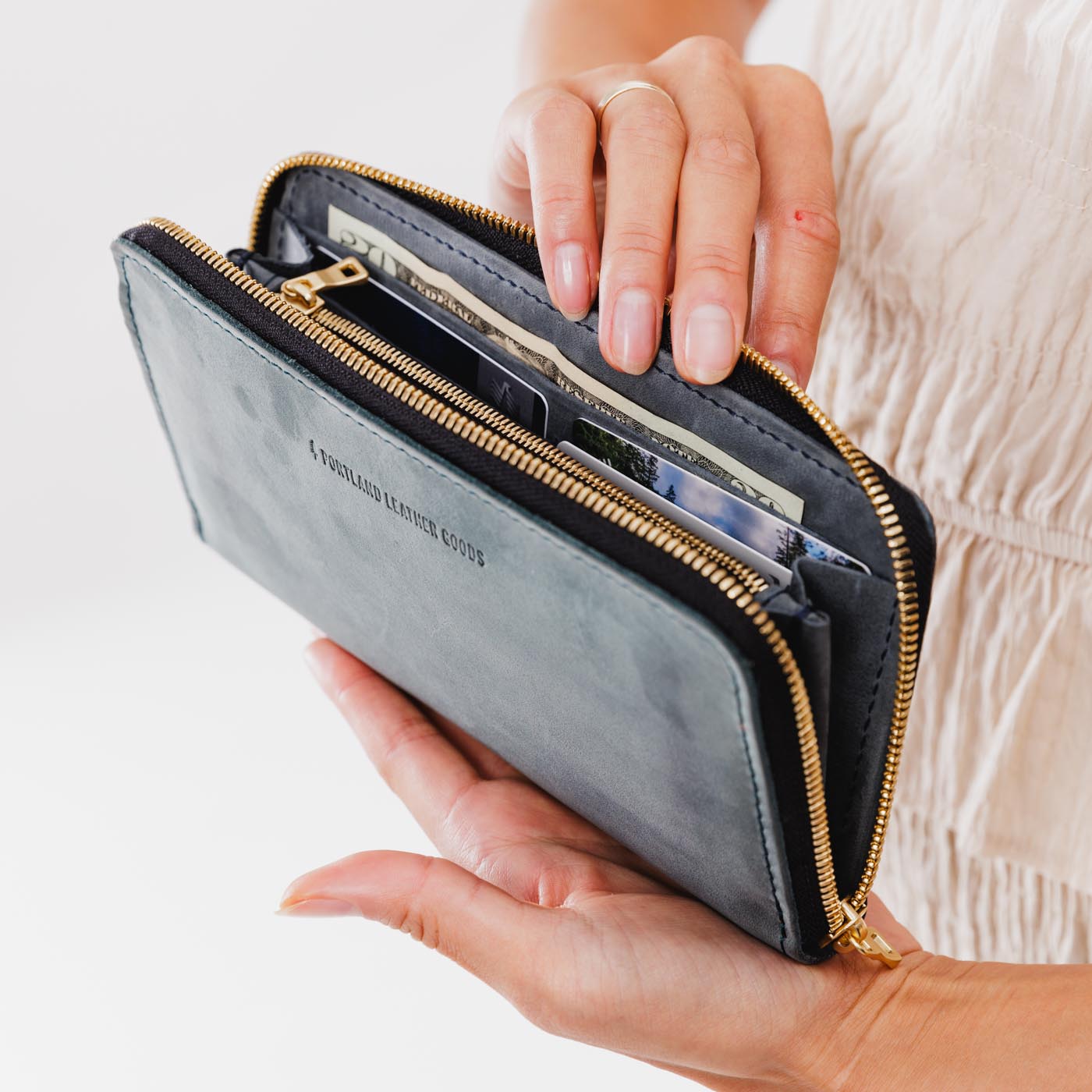 Almost Perfect Accordion Zip Wallet - Stylish Multi-Pocket RFID Blocking Wallet for Men & Women - Perfect for Travel, Shopping & Everyday Use