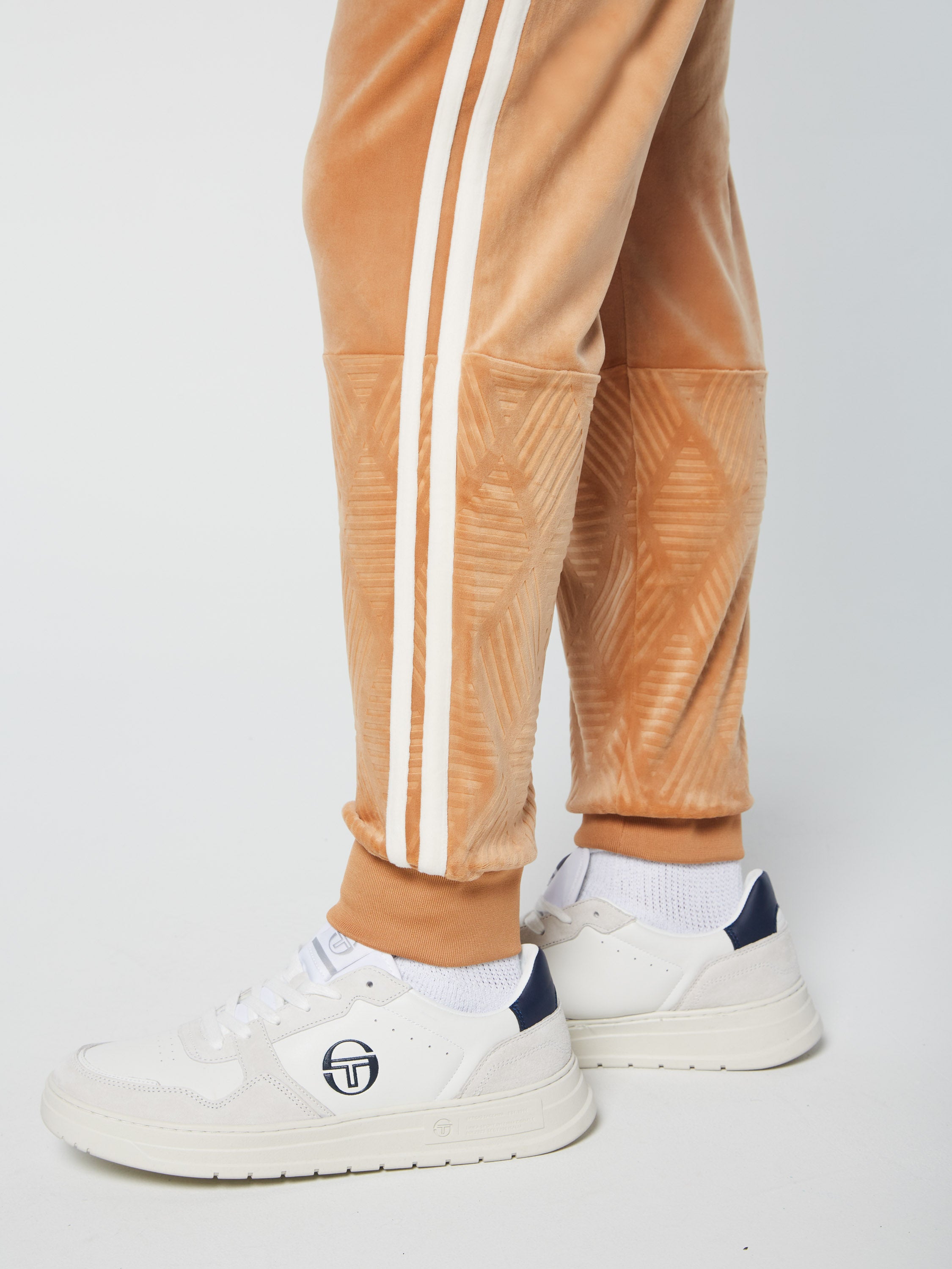 Debossed Damarindo Velour Women's Jogger Pants - Soft High Waisted Lounge Sweatpants for Yoga, Running & Home Comfort