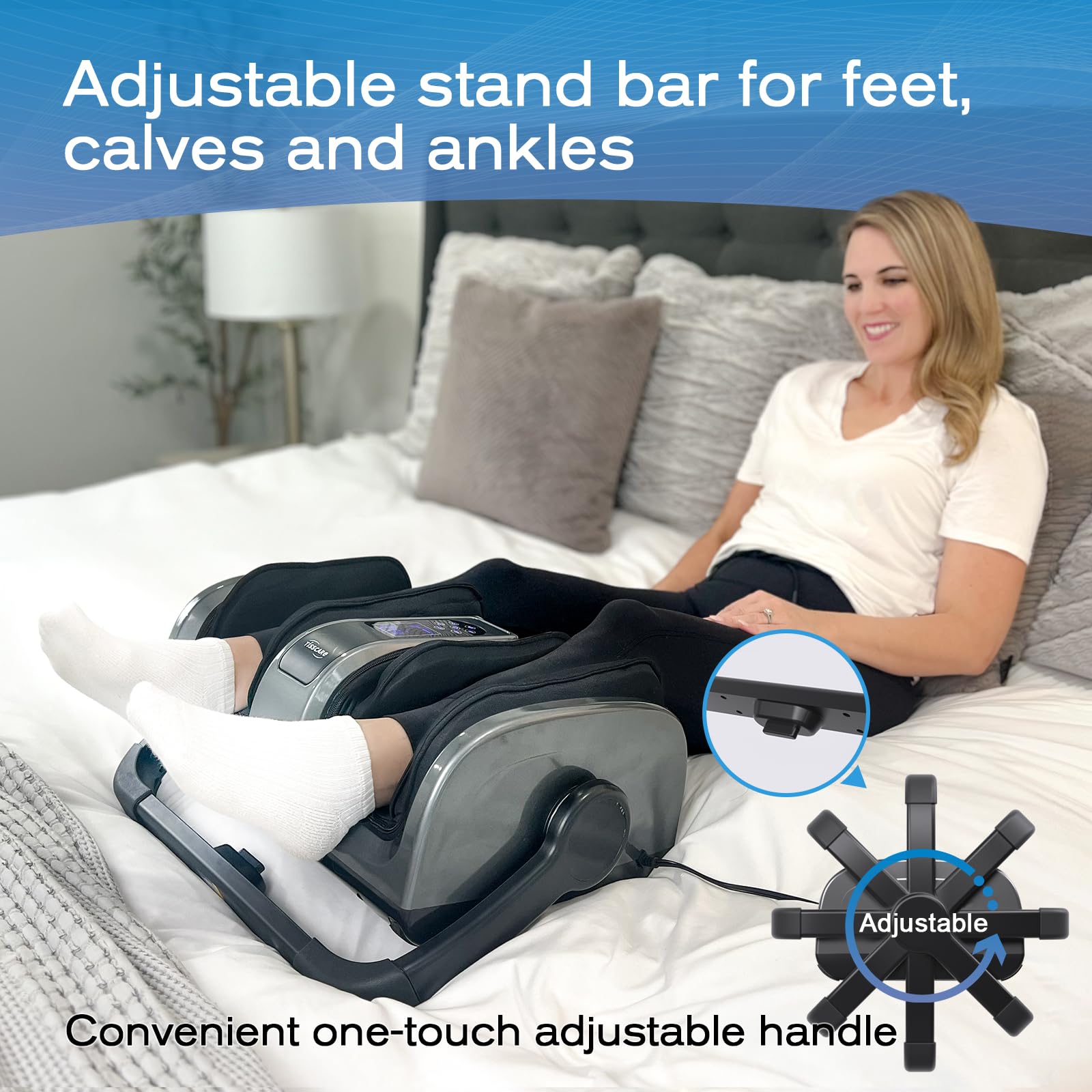 TISSCARE Shiatsu Foot Massager with Heat - FSA HSA Eligible Foot and Calf Massager for Plantar Fasciitis, Neuropathy, Circulation & Pain Relief - Perfect Gift for Men and Women - Use at Home or Office for Relaxation and Stress Relief