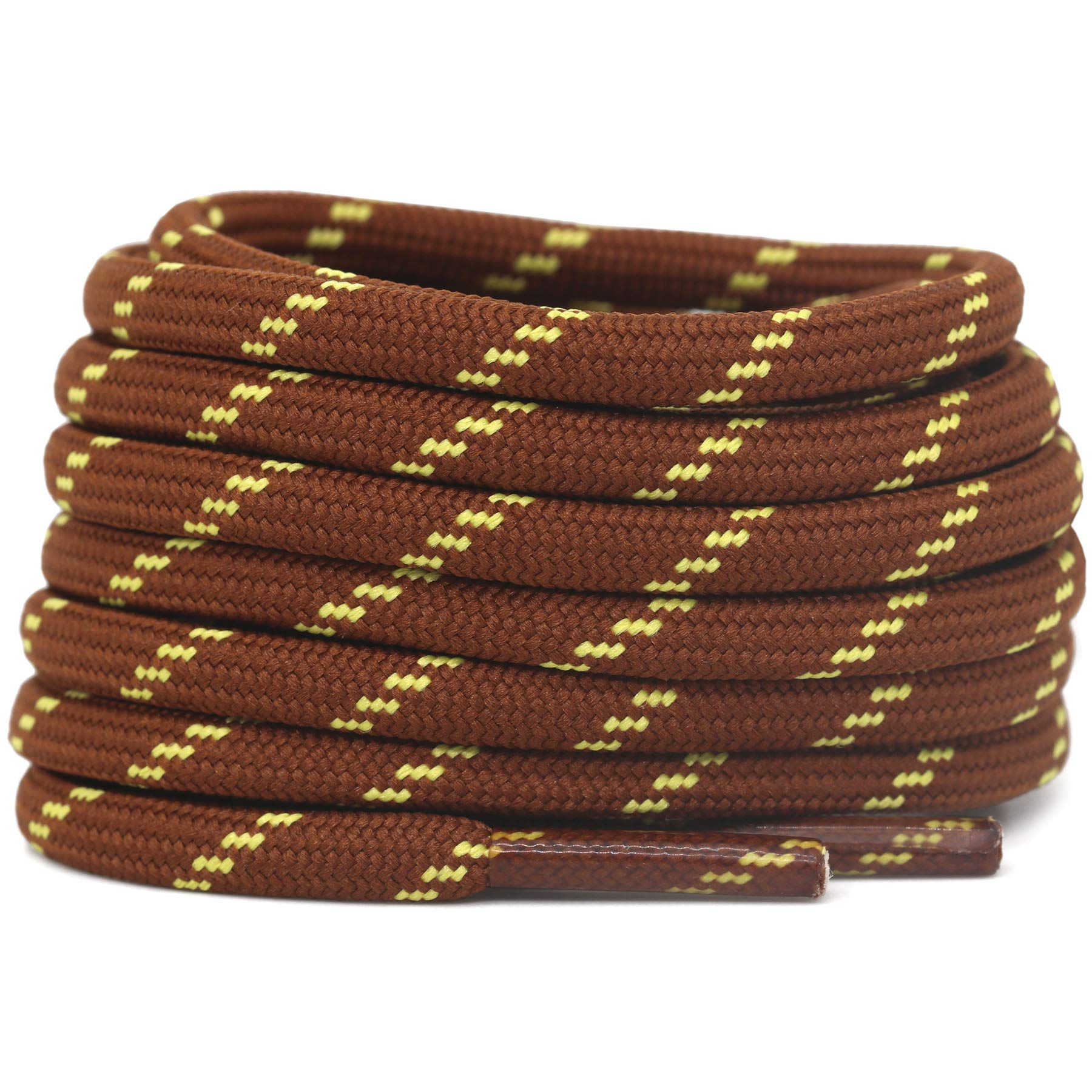 DELELE 2 Pairs Thick Round Climbing Shoelaces - Durable Hiking & Boot Laces for Outdoor Adventures, Trail Running & Work Safety Shoes
