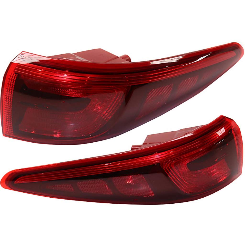 2017-2018 Kia Sportage LED Tail Lights Pair - Driver & Passenger Side CAPA Certified with Bulbs Included (KI2804132 + KI2805132) | Direct Replacement for 92401-D9020 | Enhanced Safety & Style for Night Driving & Parking