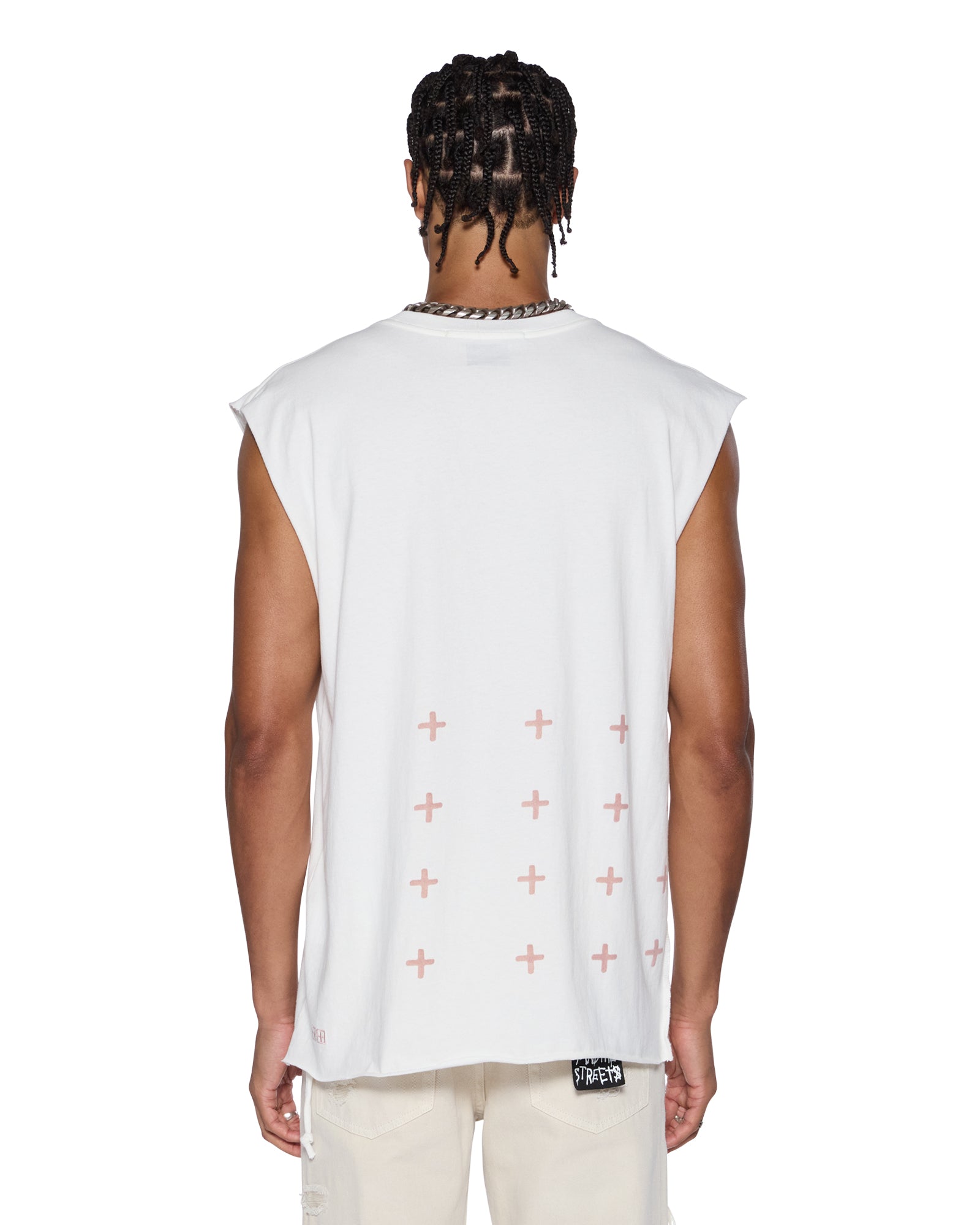 PARADISO Vintage Cut Off T-Shirt - Distressed White Cotton Tee for Women | Casual Streetwear, Summer Outfits & Festival Fashion