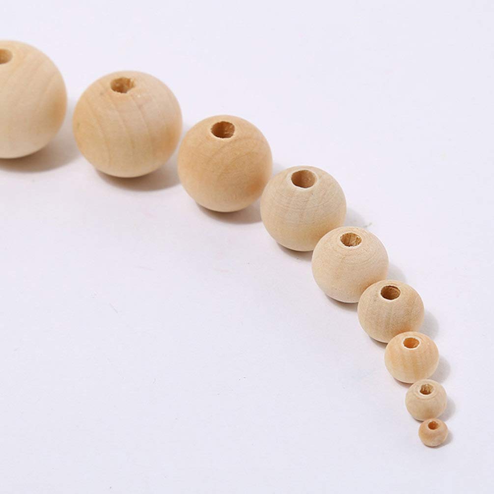 100pcs Natural Wood Spacer Beads for Bracelet Making - Round Wooden Beads for DIY Jewelry Crafting - Perfect for Handmade Bracelets, Necklaces & Beaded Accessories