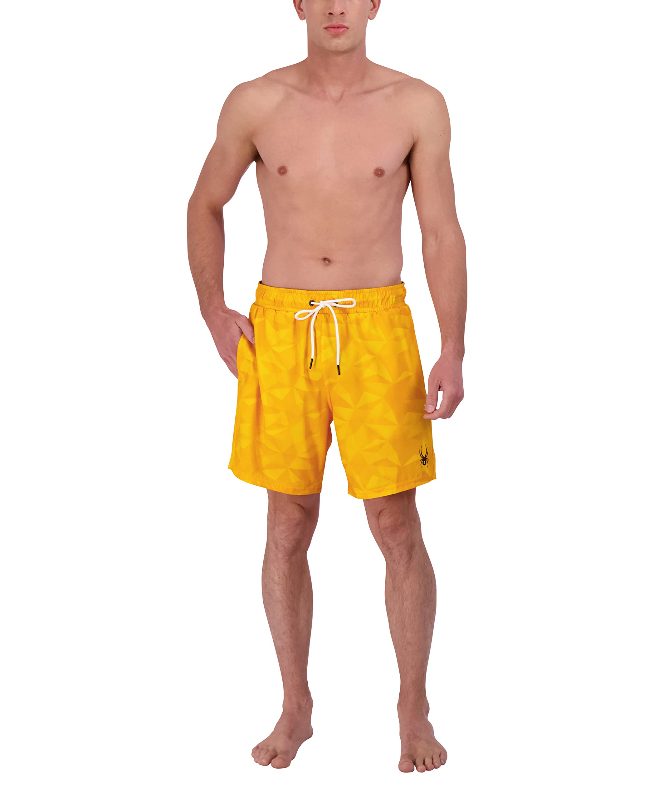 Spyder Men's Quick-Dry Stretch 7-inch Swim Trunks with UPF 50+ Sun Protection, Mesh Liner & Pockets - Gym Shorts for Swimming, Beach, Pool & Workout