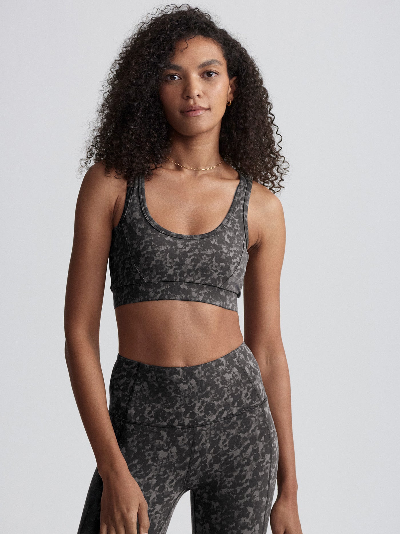 Varley Move Selma Bra - Obsidian Dew | High-Performance Sports Bra for Yoga, Running & Gym Workouts | Moisture-Wicking & Supportive Activewear