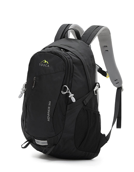 Tosca TCA945 30L Deluxe Backpack - Black | Waterproof Travel Backpack for Men & Women | Perfect for Hiking, Camping, Business & School