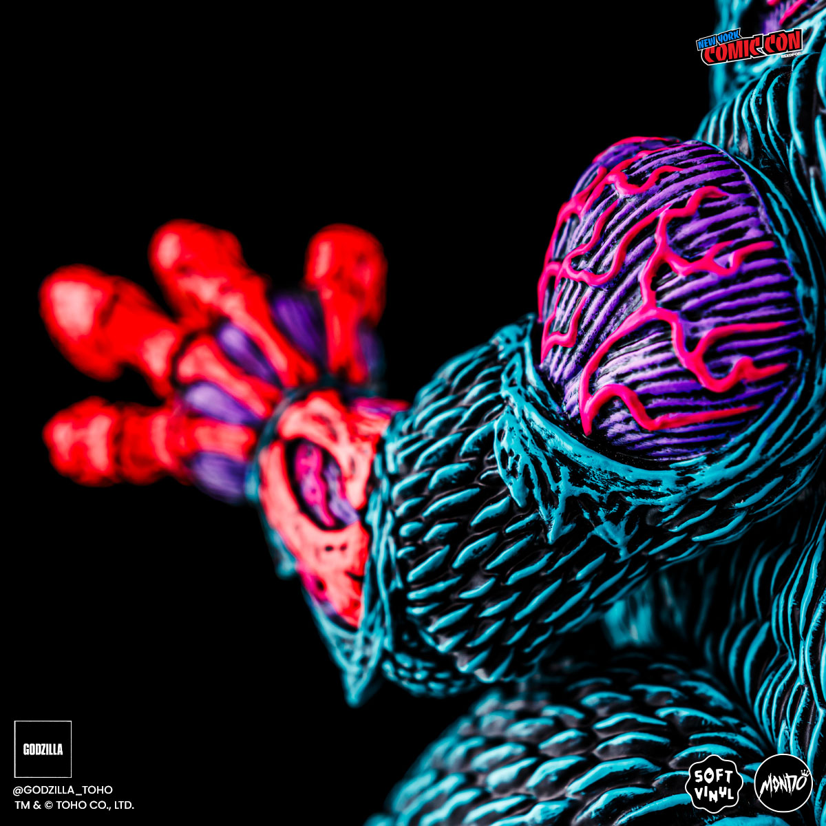 Godzilla Designer Vinyl Figure by James Groman - Psychedelic Variant Collectible Toy | Perfect for Anime Fans, Pop Culture Collectors & Home Office Decor