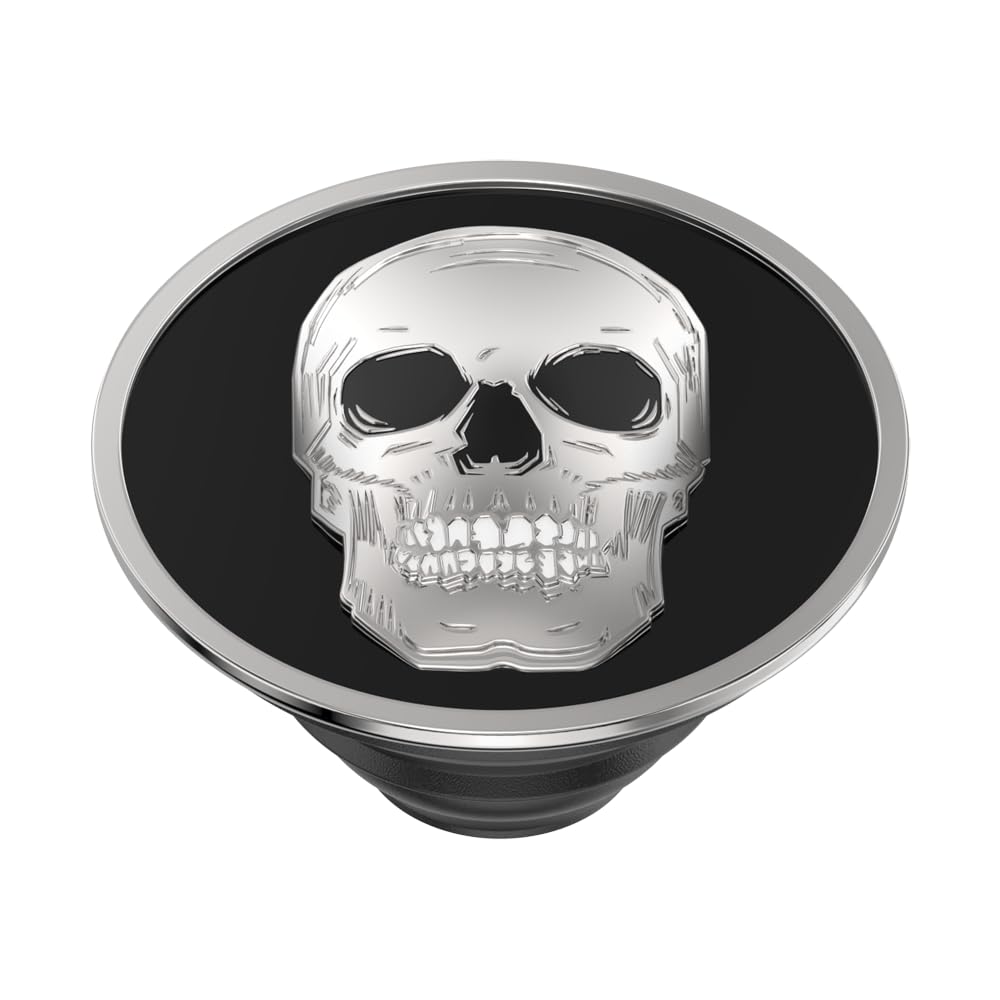 PopSockets Expanding Phone Grip with Kickstand - Adhesive Phone Holder for iPhone, Samsung & Smartphones - Enamel Cranium Design - Perfect for Hands-Free Viewing, Gaming & Selfies