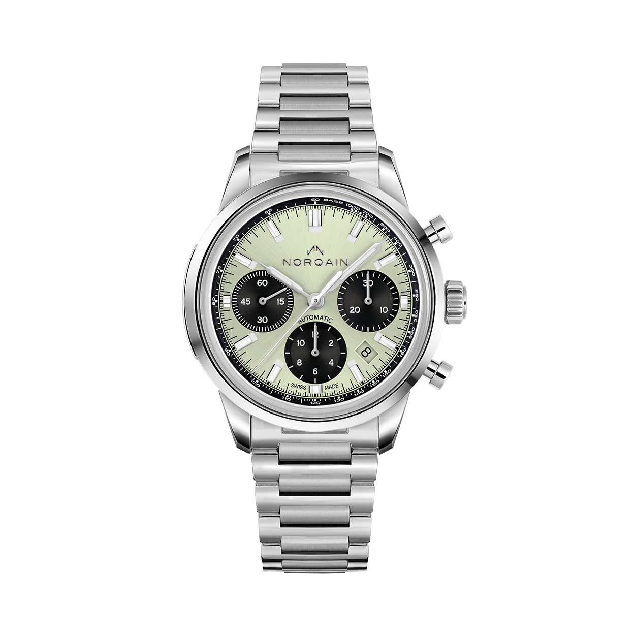 Freedom 60 Chrono 40MM Men's Sports Watch - Waterproof Stainless Steel Chronograph for Running, Swimming & Outdoor Activities