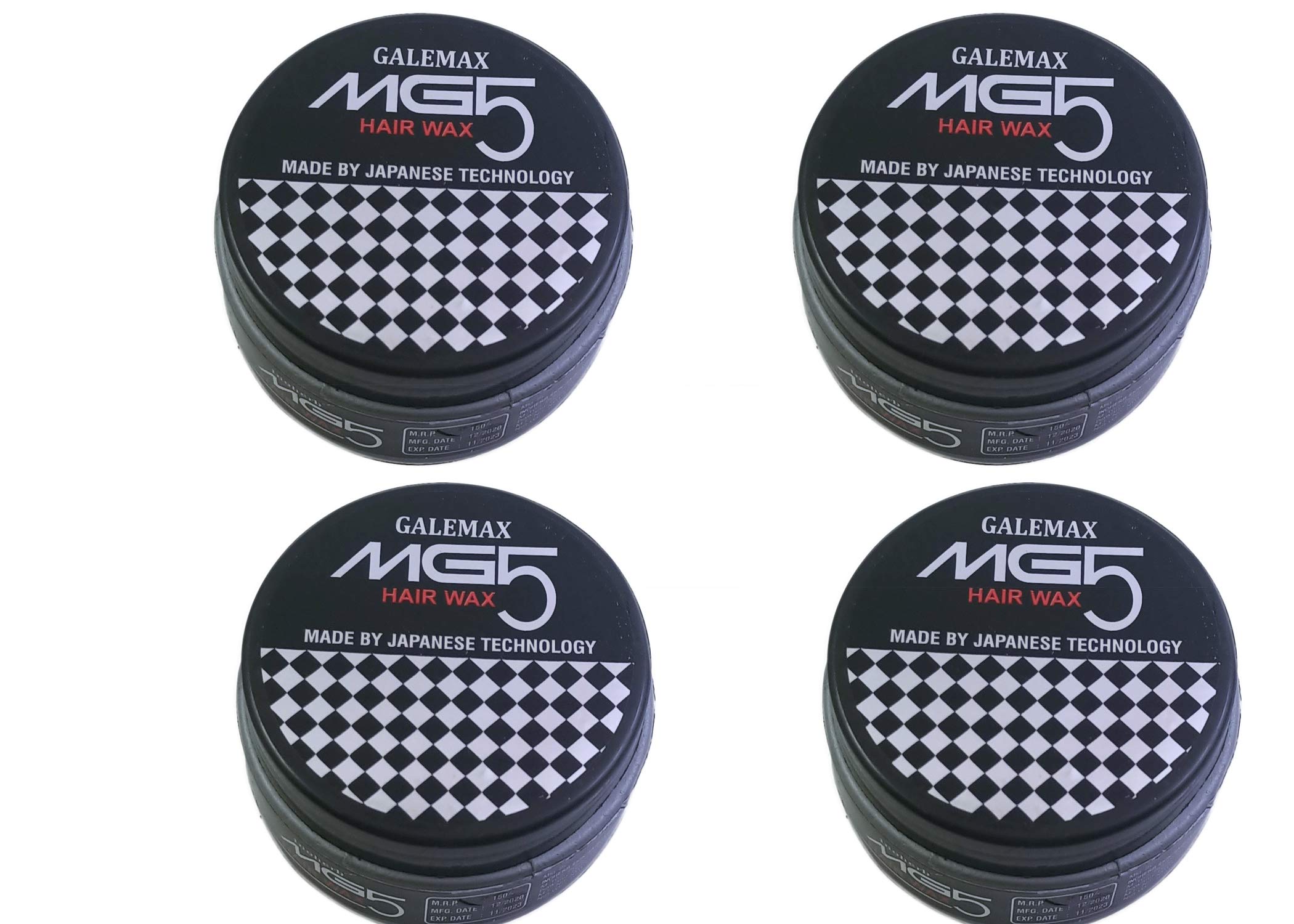 MG5 Hair Wax for Men - Japanese Styling Technology (100g x 4 Pack, Total 400g) - Strong Hold Hair Gel for Slick Back, Pompadour & Spiky Hairstyles - Perfect for Daily Styling & Special Occasions