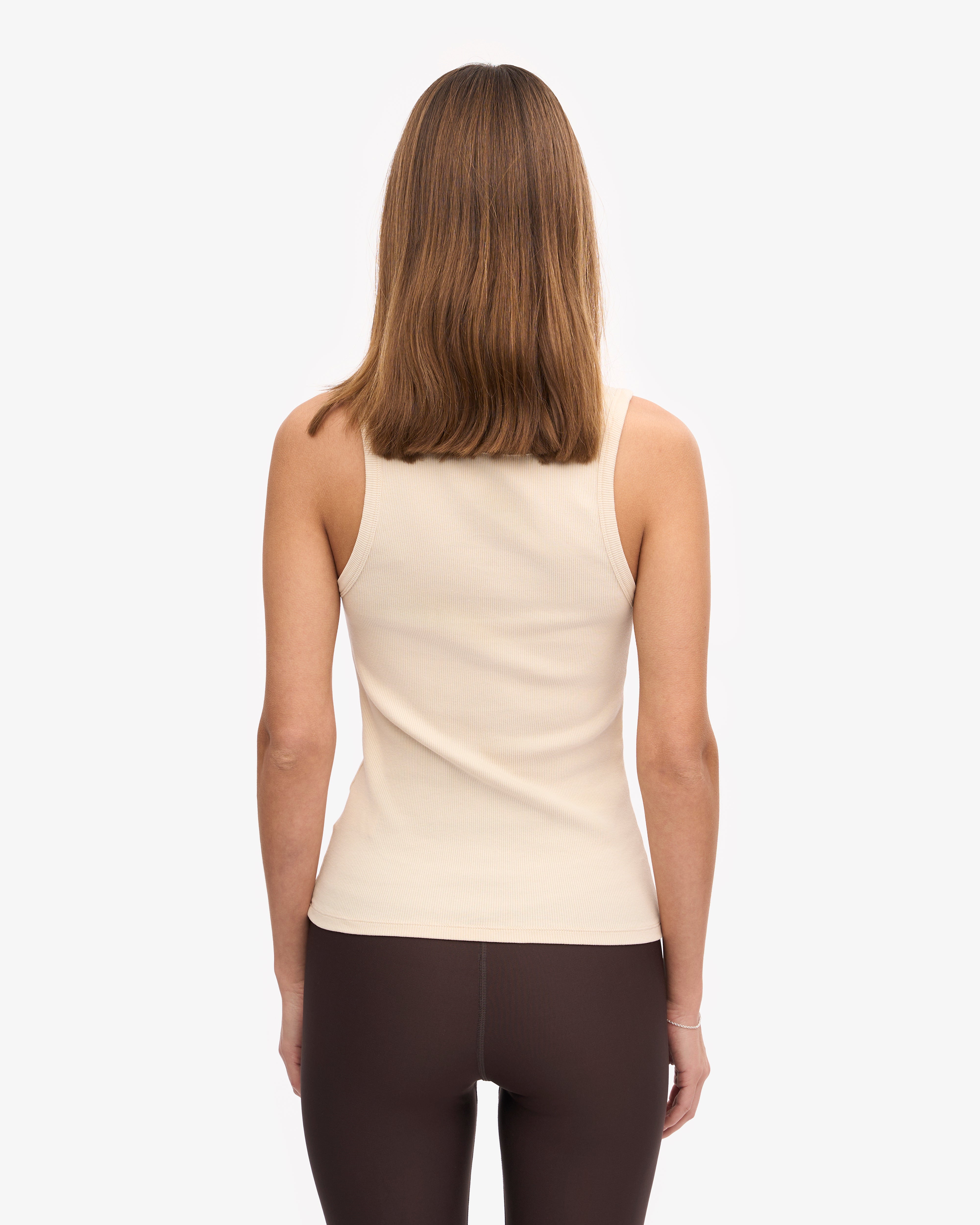 Organic Cotton Ribbed Tank Top for Women - Ivory White - Comfortable & Breathable Summer Essential for Casual Wear & Layering