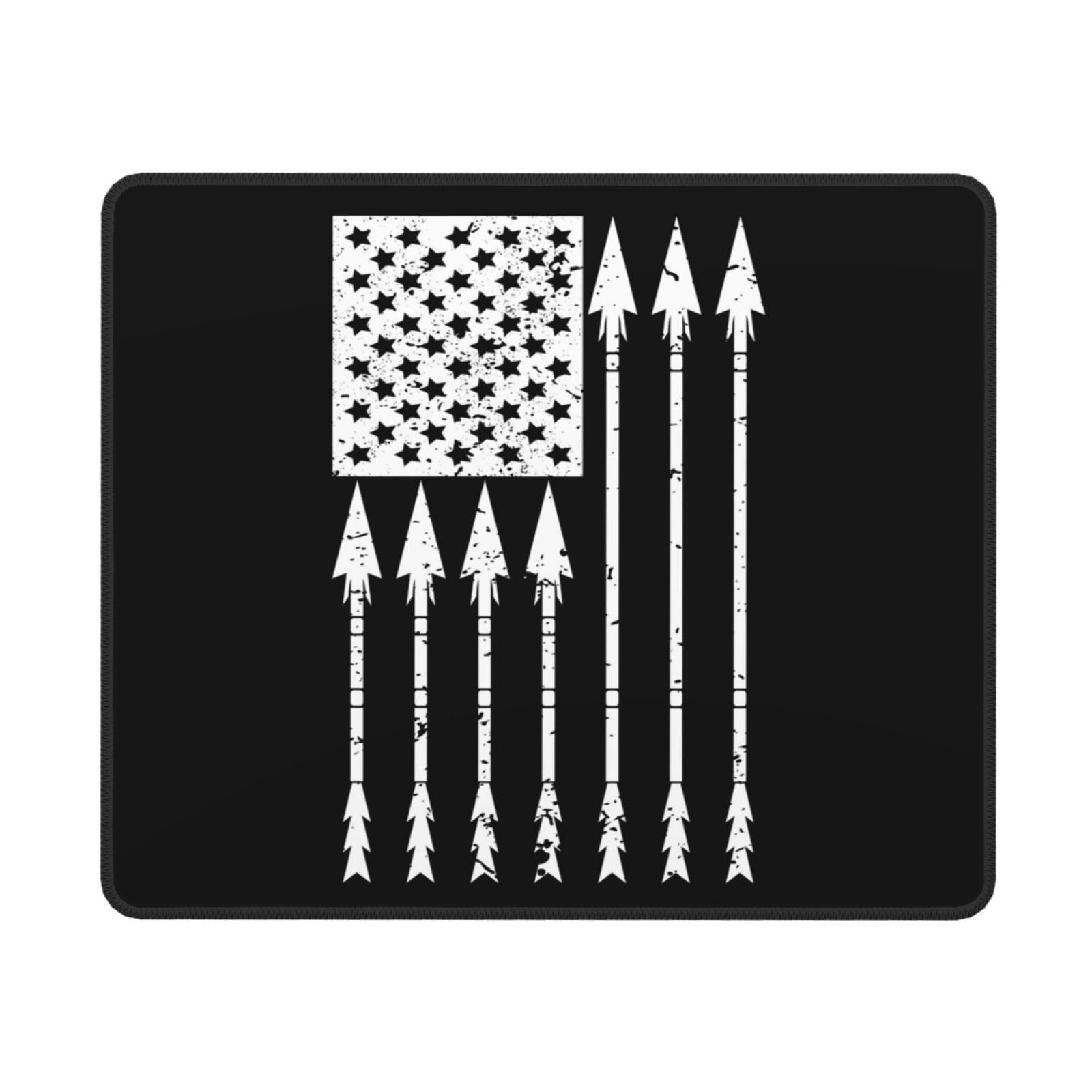 SIYTUAU American Flag Hunting Mouse Pad - Waterproof, Non-Slip Rubber Gaming Mousepad 10x12 inches for Laptop & Office Use - Perfect for Gaming, Work & Patriotic Decor