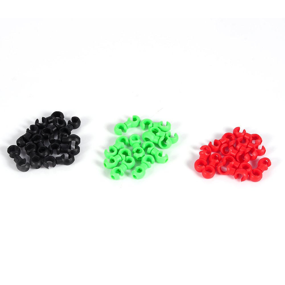 10pcs Black Cycling S-Clips Brake Cable Gear Housing Guides - Secure Cable Management for Bikes, Motorcycles & DIY Projects - Perfect for Road, Mountain & Commuter Bikes