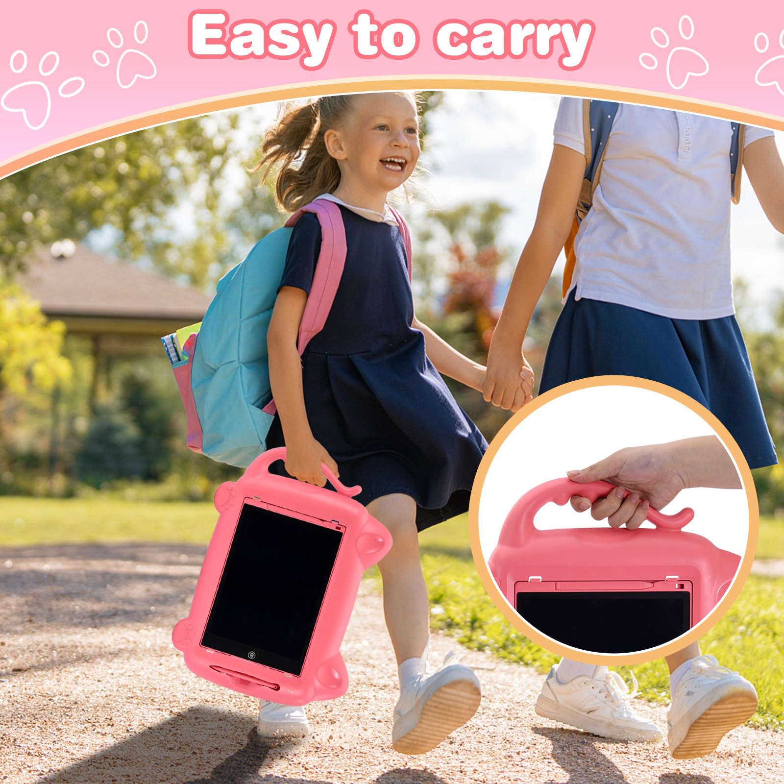 EooCoo 12 Inch LCD Writing Tablet for Kids Ages 3-8 - Electronic Drawing Pad, Easter Basket Stuffers, Travel Essential & Educational Gift for Girls & Boys - Perfect for Home, School & Road Trips