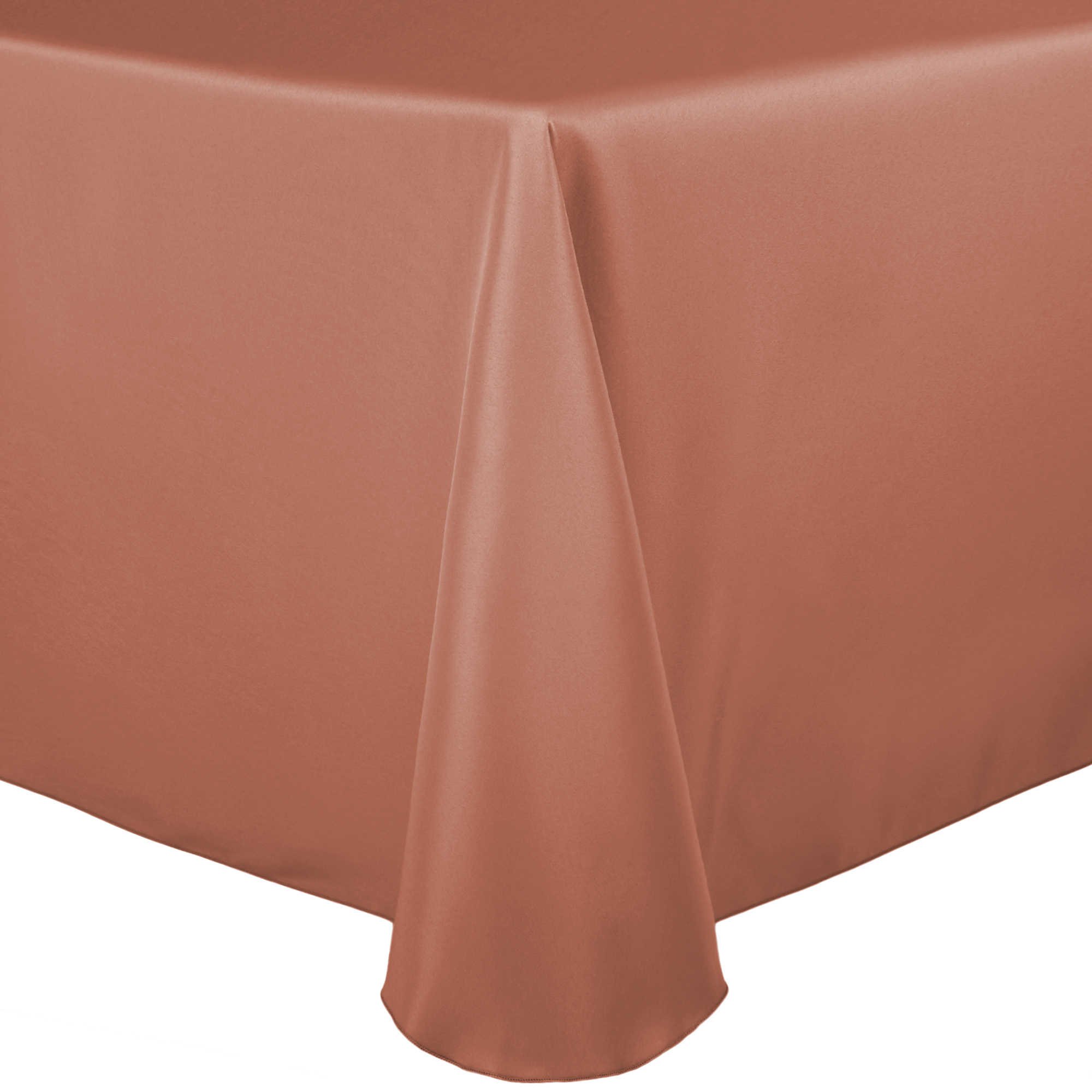 5-Pack Coral Polyester Linen Tablecloths 54x96 Inch Oval - Wrinkle Resistant, Washable for Weddings, Parties & Dining Events