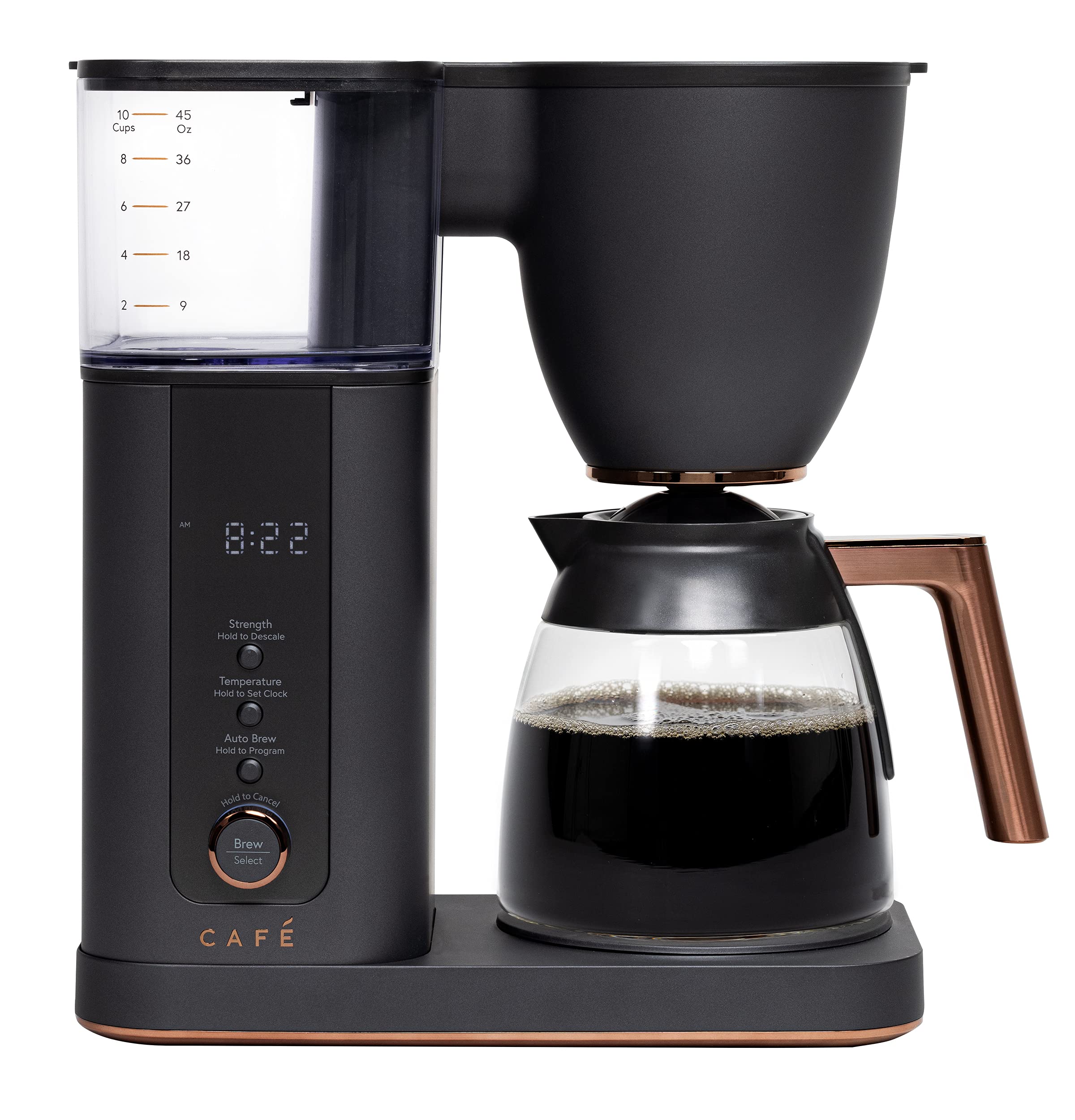 Premium Café Specialty Drip Coffee Maker - 10-Cup Glass Carafe with WiFi & Voice Control | SCA Certified Barista-Grade Coffee Machine | Smart Home Kitchen Appliance | Matte Black (Renewed) | Perfect for Home Offices, Breakfast Nooks & Entertaining Guests