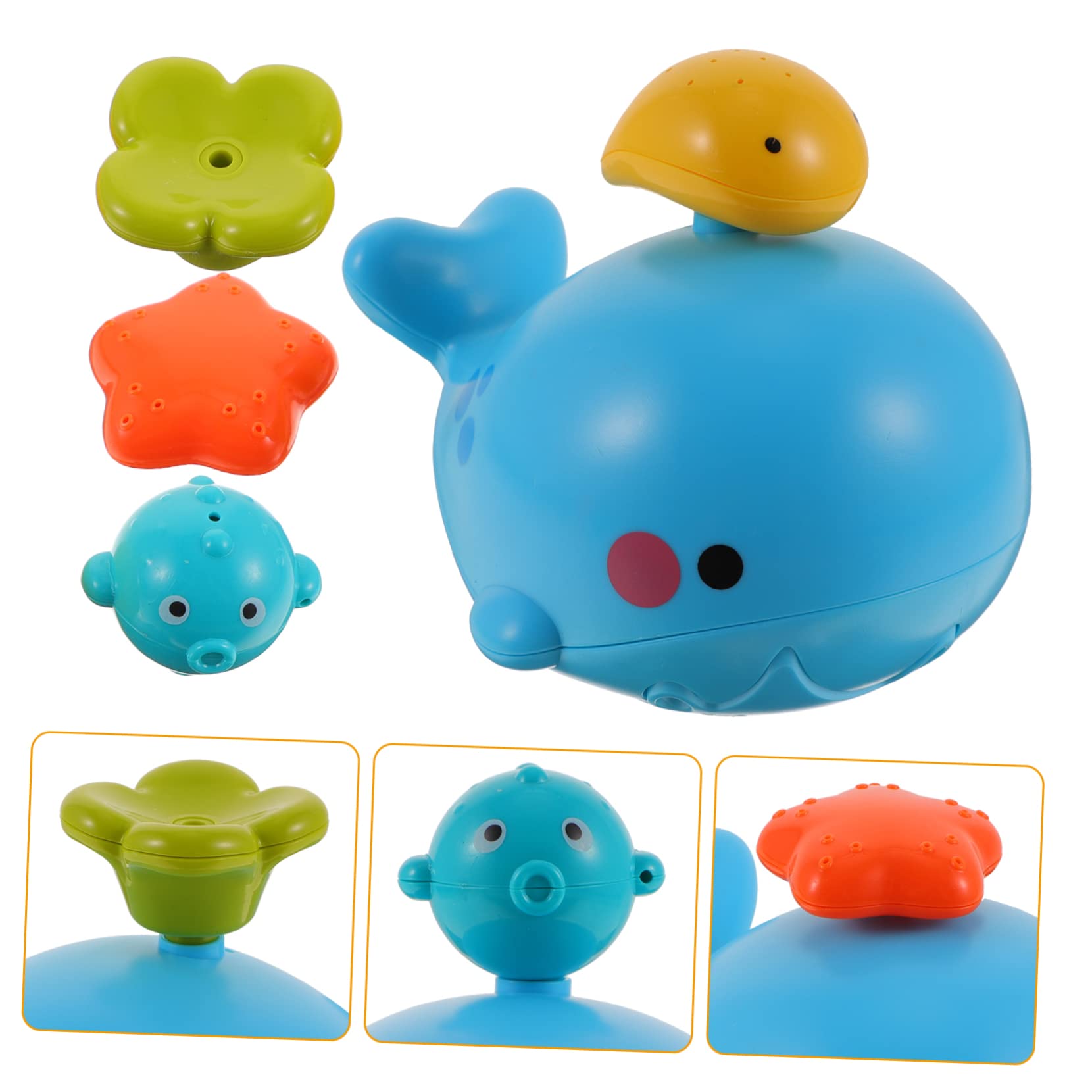 NESTINGHO Electric Whale Shower Head Toy Set - Waterproof Bath Toys for Kids with LED Lights - Fun Tub & Shower Playtime for Toddlers & Babies