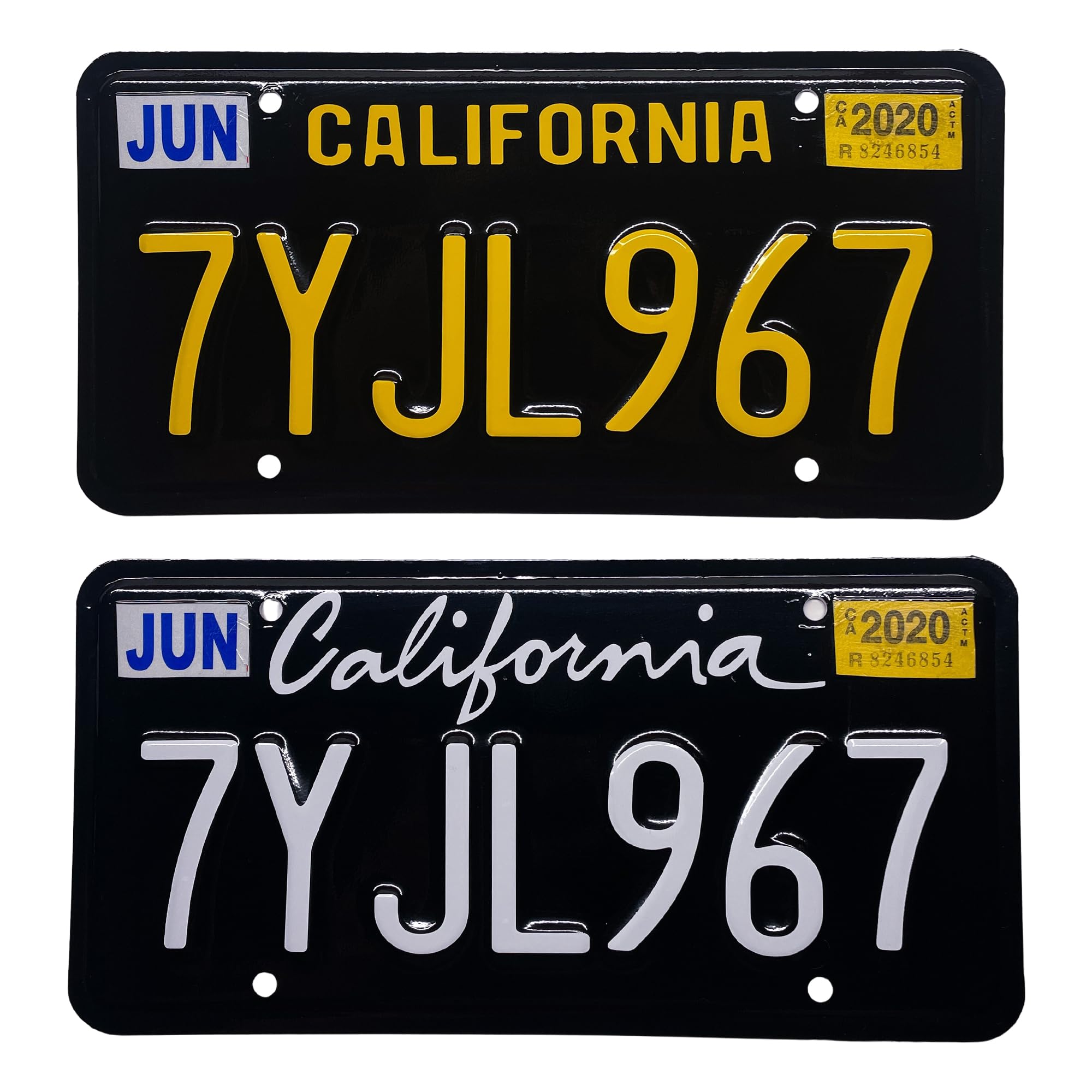 Custom California CA License Plate - Black & Yellow Aluminum Metal Legacy Novelty Tag (6”x12”) - Universal Fit for Cars, Trucks & Motorcycles - Perfect for Gifts, Collectors & Car Enthusiasts