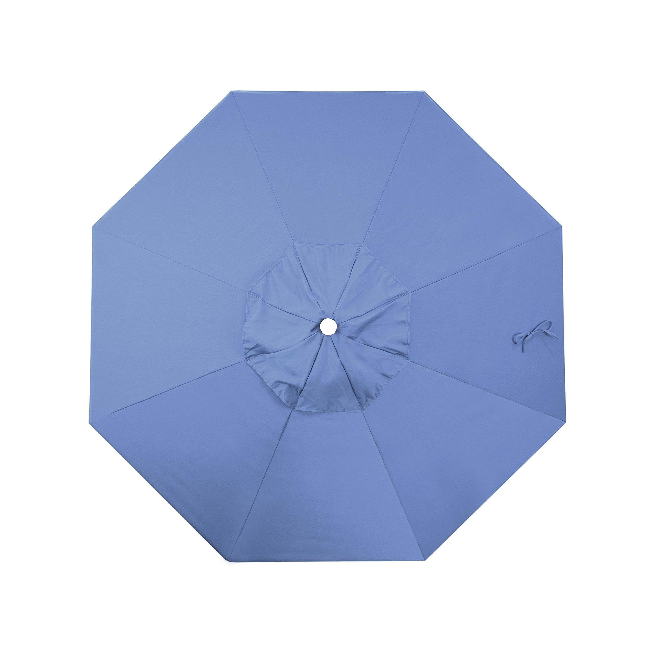 California Umbrella 9' Round Aluminum Patio Umbrella with Crank Lift & Auto Tilt - Bronze Pole & Capri Design for Outdoor Dining, Poolside Lounging, and Backyard Relaxation