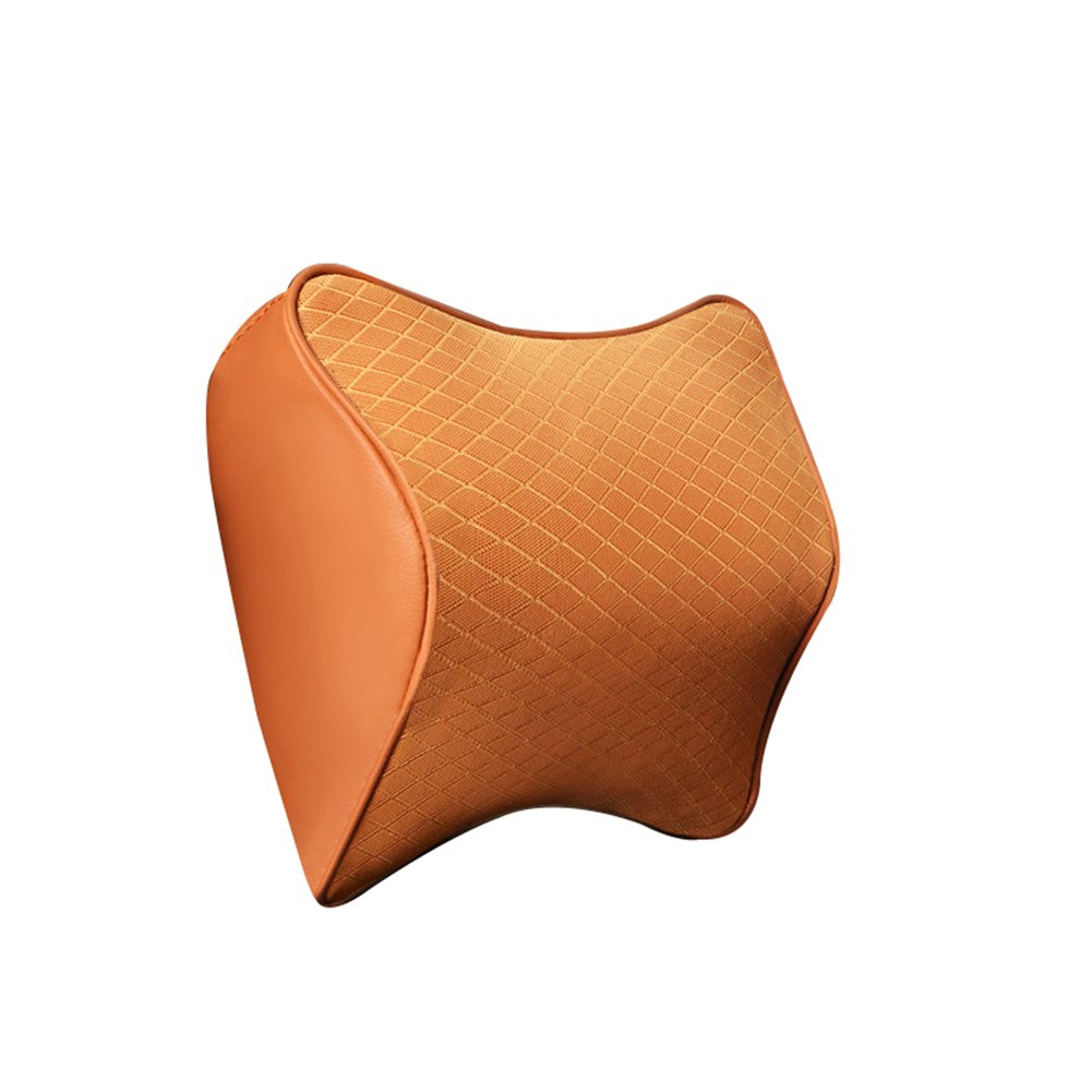 LEAQU Memory Foam Car Neck Pillow - Headrest & Lumbar Support for Travel Comfort