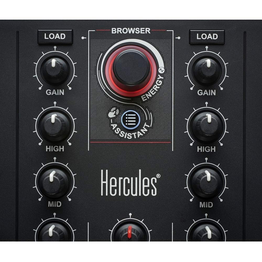 Hercules DJ Controller Professional Mixer - Black (Model 4780883) for DJs, Music Producers & Live Performances