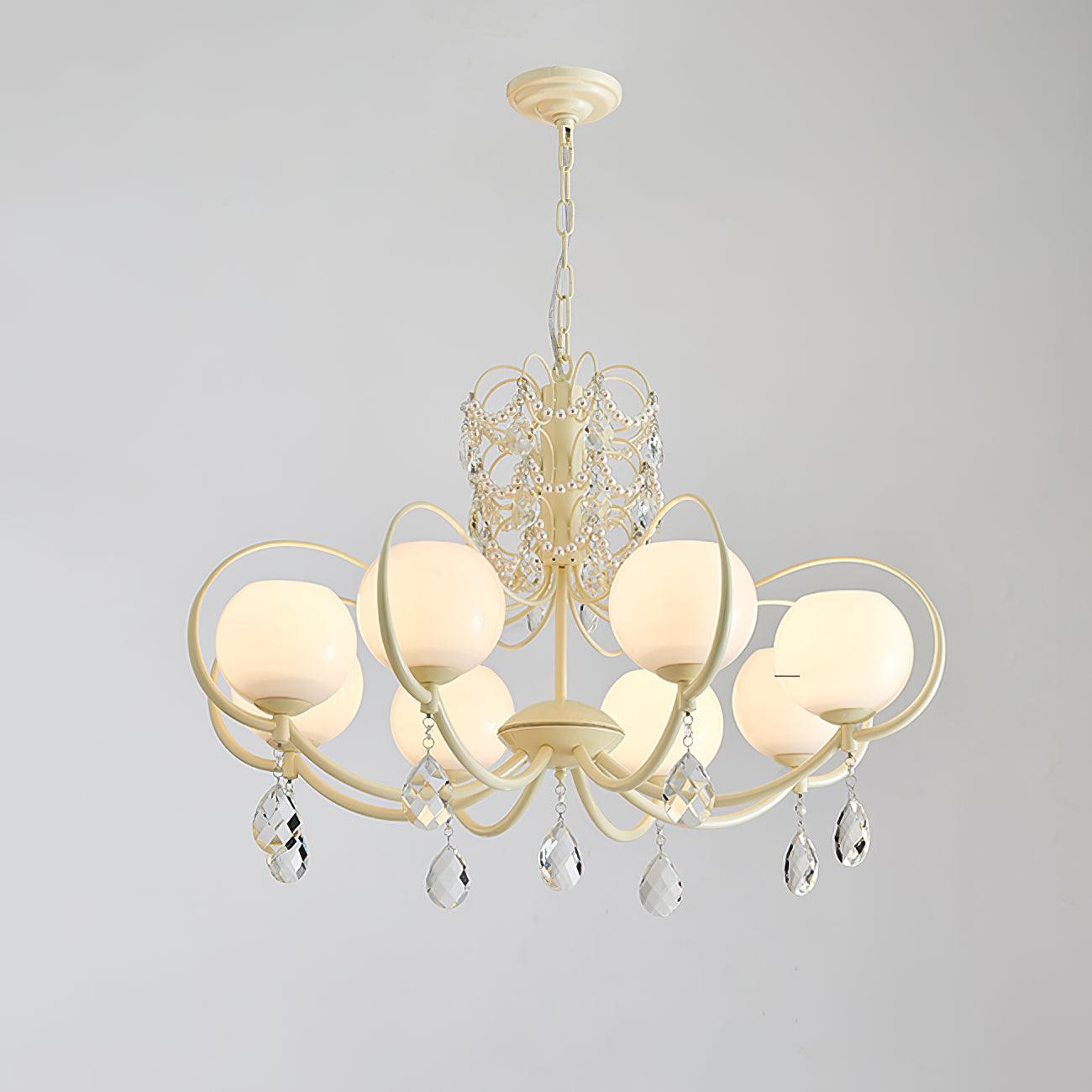 Doria Crystal Chandelier - Elegant Modern Ceiling Light Fixture for Dining Room, Living Room, Bedroom & Entryway | Perfect for Home Decor, Wedding & Special Events Lighting