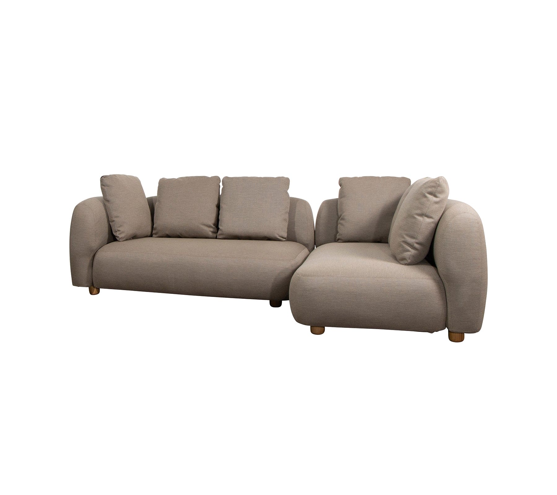 Outdoor Corner Sofa Set with 2 Right Modules - Waterproof & Durable Patio Furniture for Garden, Poolside, and Backyard Relaxation