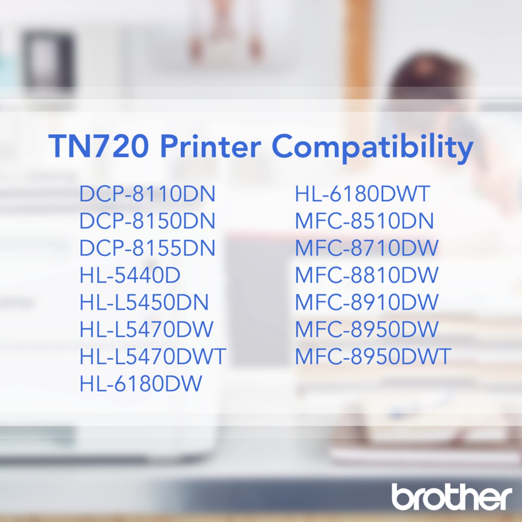 Brother TN720 Black Toner Cartridge - High Yield Replacement for Brother Printers | Perfect for Home, Office & Small Business Printing Needs