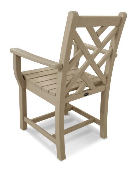 Polywood Chippendale Dining Arm Chair - Classic Outdoor/Indoor Patio Furniture - Perfect for Dining Room, Garden, and Backyard Relaxation