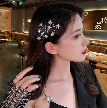 SUNBIRD 2-Pack Fashionable Star Leaf Feather Hair Clips for Women - Elegant Barrettes Hair Accessories for Parties, Weddings & Everyday Styling