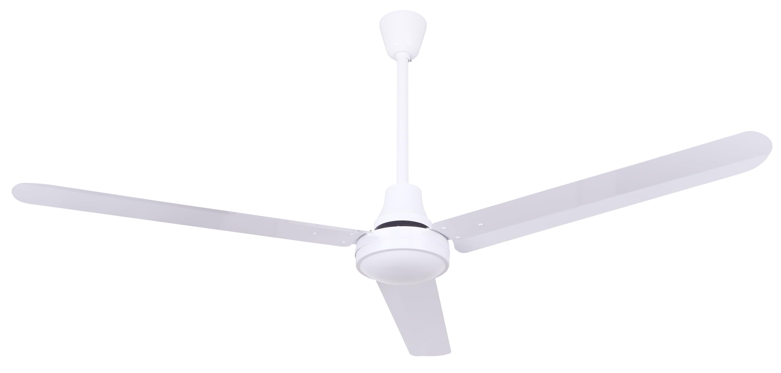 Industrial DC Fan CP60DW11N - 60 Inch High Performance Weatherproof Ceiling Fan with Downrod Mount in White - Perfect for Warehouses, Garages, and Outdoor Patios