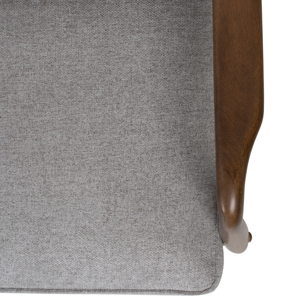 Modern FIGARO 2-Seater Sofa with Walnut Wood Frame & Steel Legs - Perfect for Living Room, Office or Small Space Decor