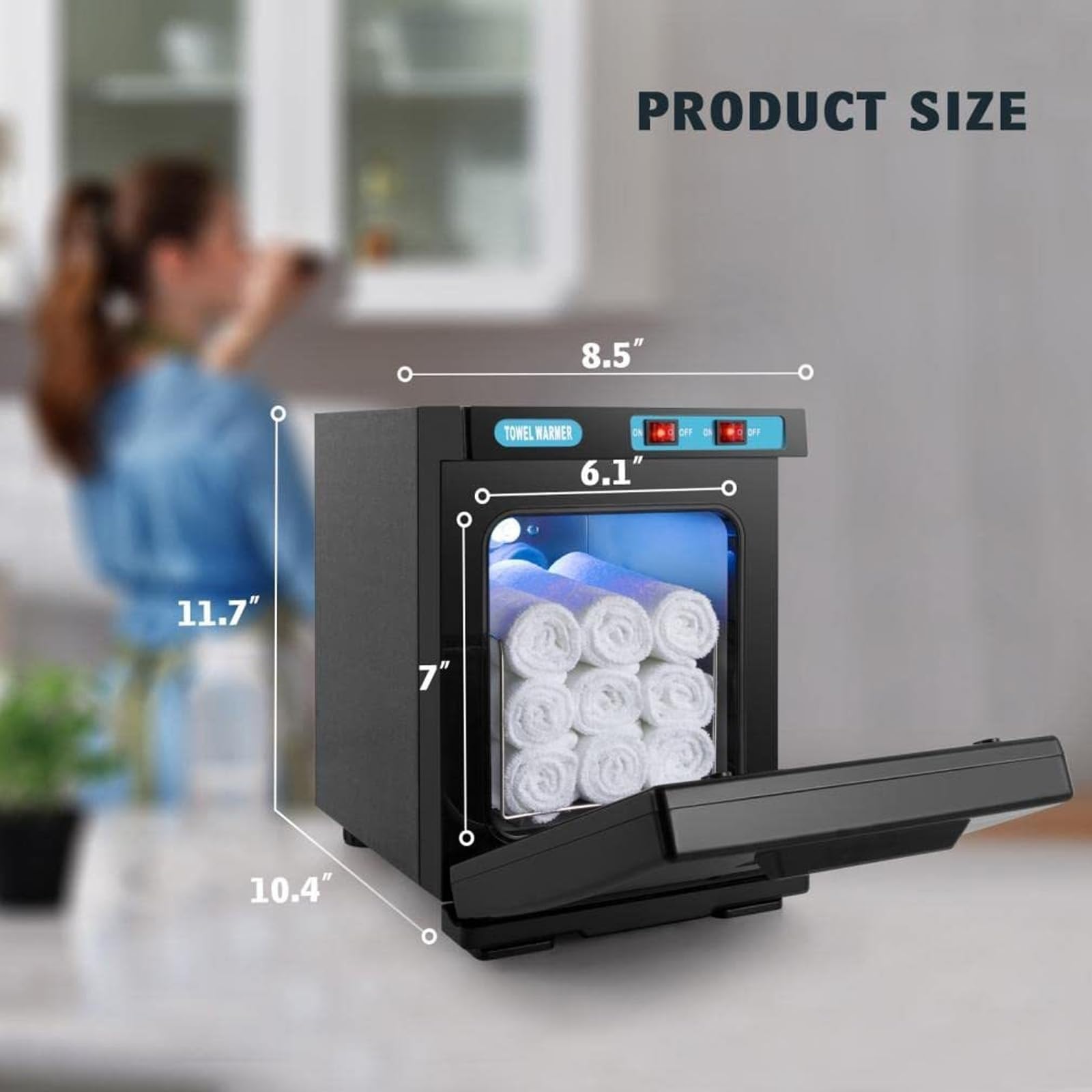 Premium Towel Warmer Cabinet - 360° Fast Heating for Spa, Salon, Gym & Hotel | Professional Heated Towel Storage | Black | Perfect for Luxury Bathrooms, Home Spas & Hospitality Businesses