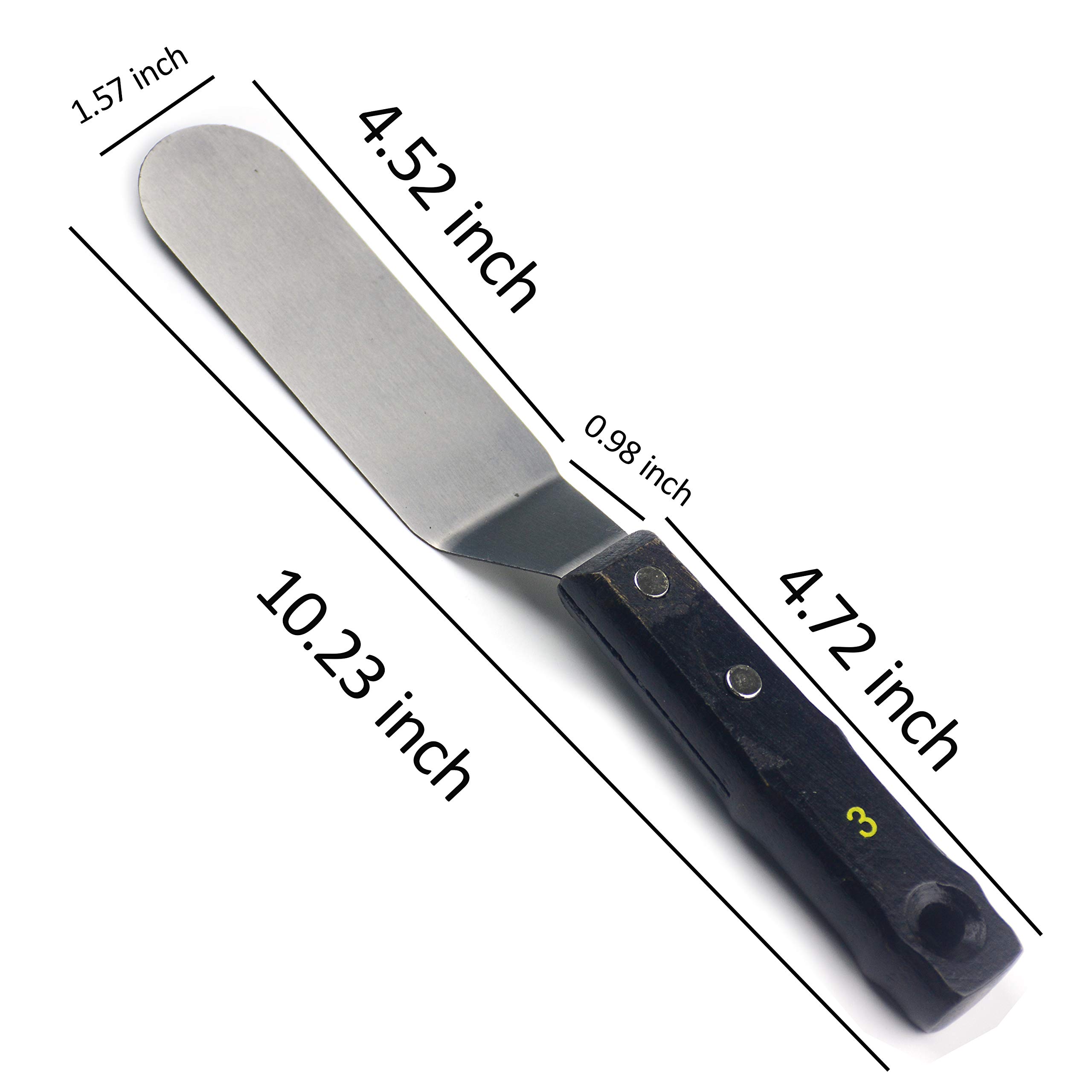 5-Piece Large Stainless Steel Painting Knife Set by AebDerp - Professional Acrylic Palette Knives for Artists - Perfect for Oil Painting, Canvas Art & Texture Creation