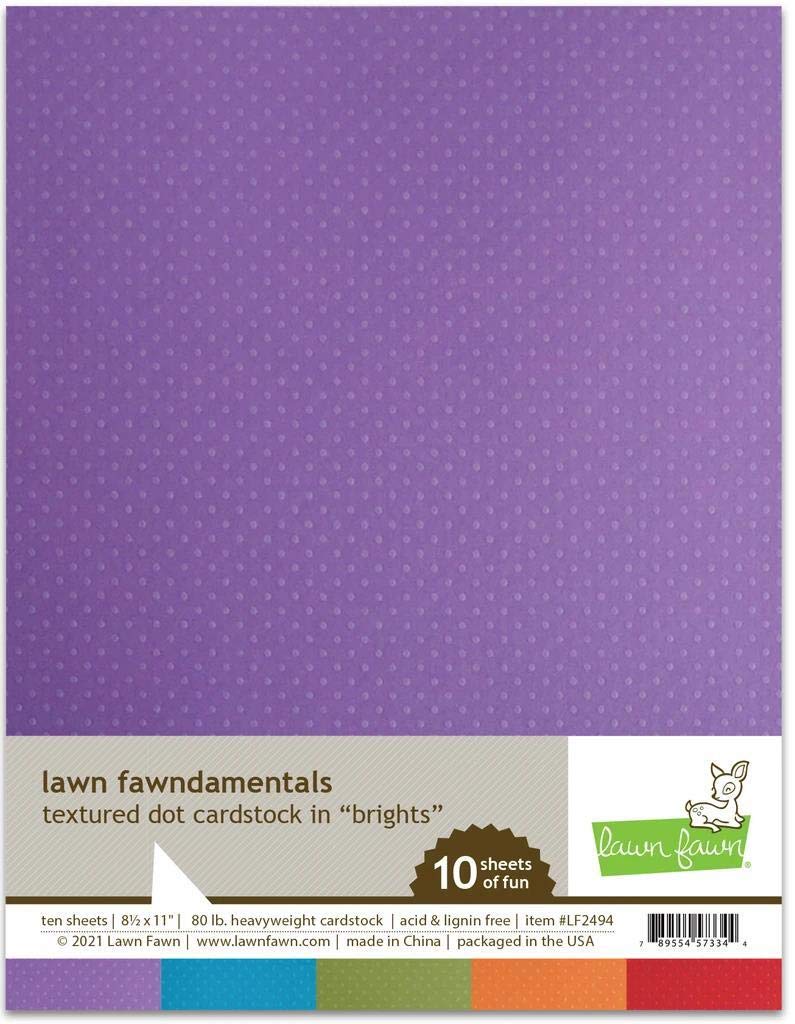 Lawn Fawn LF2494 Textured Dot Cardstock - Brights Lawn Fawndamentals | Premium Scrapbooking Paper for DIY Cards, Invitations & Crafts | Perfect for Birthdays, Weddings & Home Decor Projects