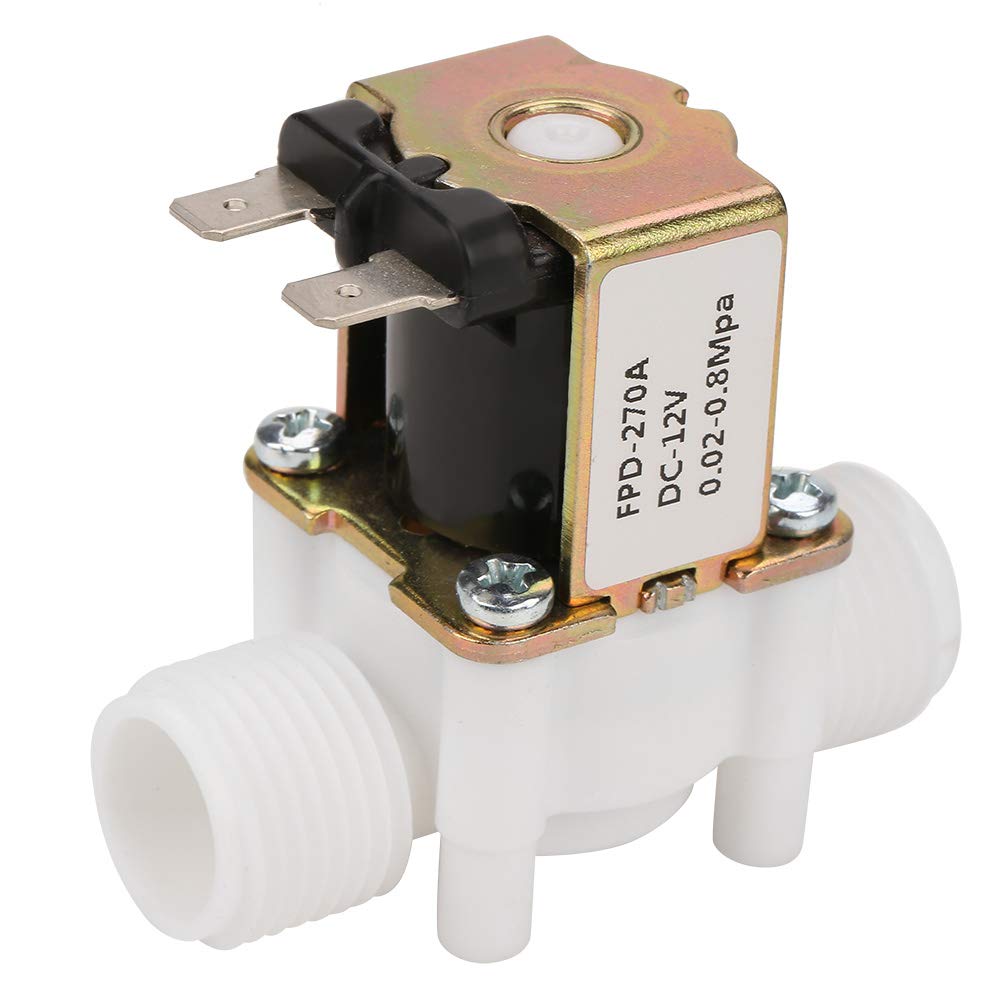 12V Solenoid Valve Switch - Electric Water Control Valve for Garden Sprinkler, Irrigation System & Washing Machine | Durable Brass Construction, Automatic Flow Control for Home & Outdoor Use