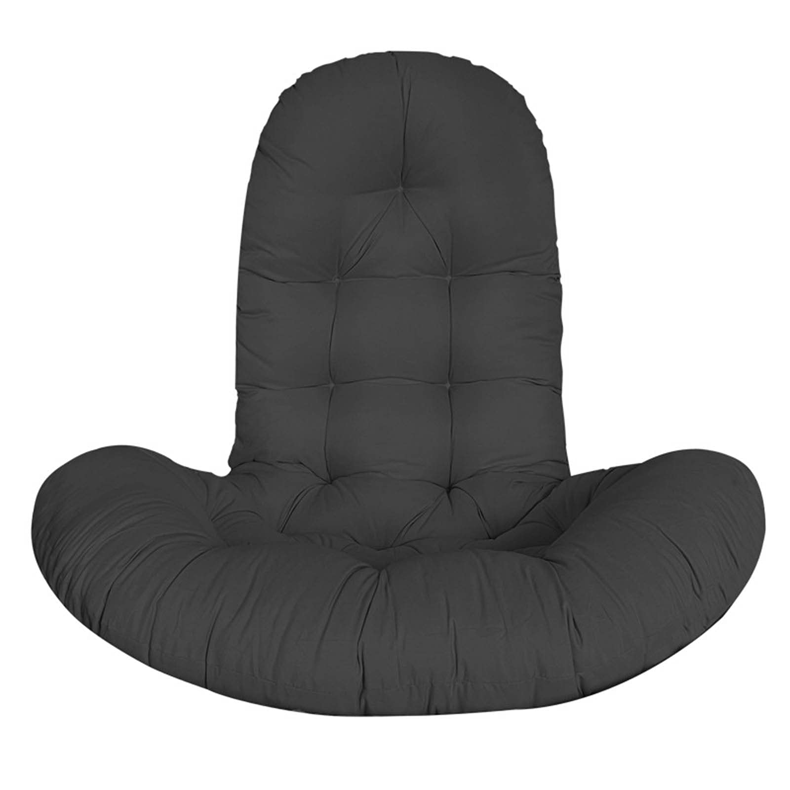 **Waterproof Hanging Egg Chair Cushion Replacement – Thick & Soft Outdoor Swing Seat Pad for Rattan Garden Hammock – Patio, Balcony, Backyard Relaxation (Black)**