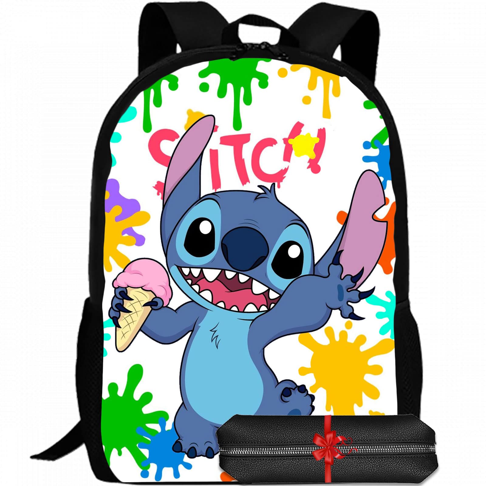 Cartoon Backpack for Teens - Lightweight Large Capacity Travel Laptop Backpack with Pencil Case, School Bookbag for High School & College Students - Perfect for School, Travel & Daily Use