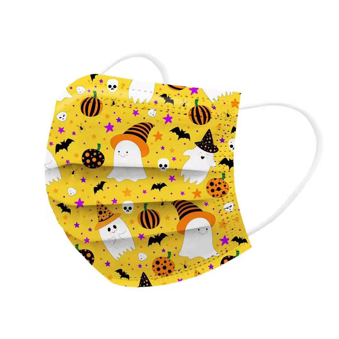 Halloween Face Masks - Printed Flat Masks for Adults & Kids | Costume Party, Trick or Treating, Spooky Events