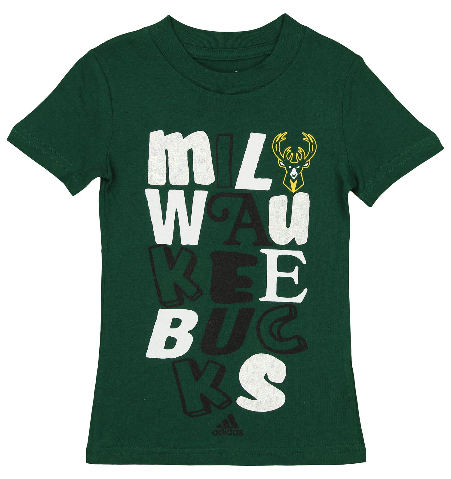 Outerstuff NBA Milwaukee Bucks Marquise Fashion Tee for Little Girls - Large Size | Basketball Fan Apparel for Kids, Perfect for Game Day & Casual Wear