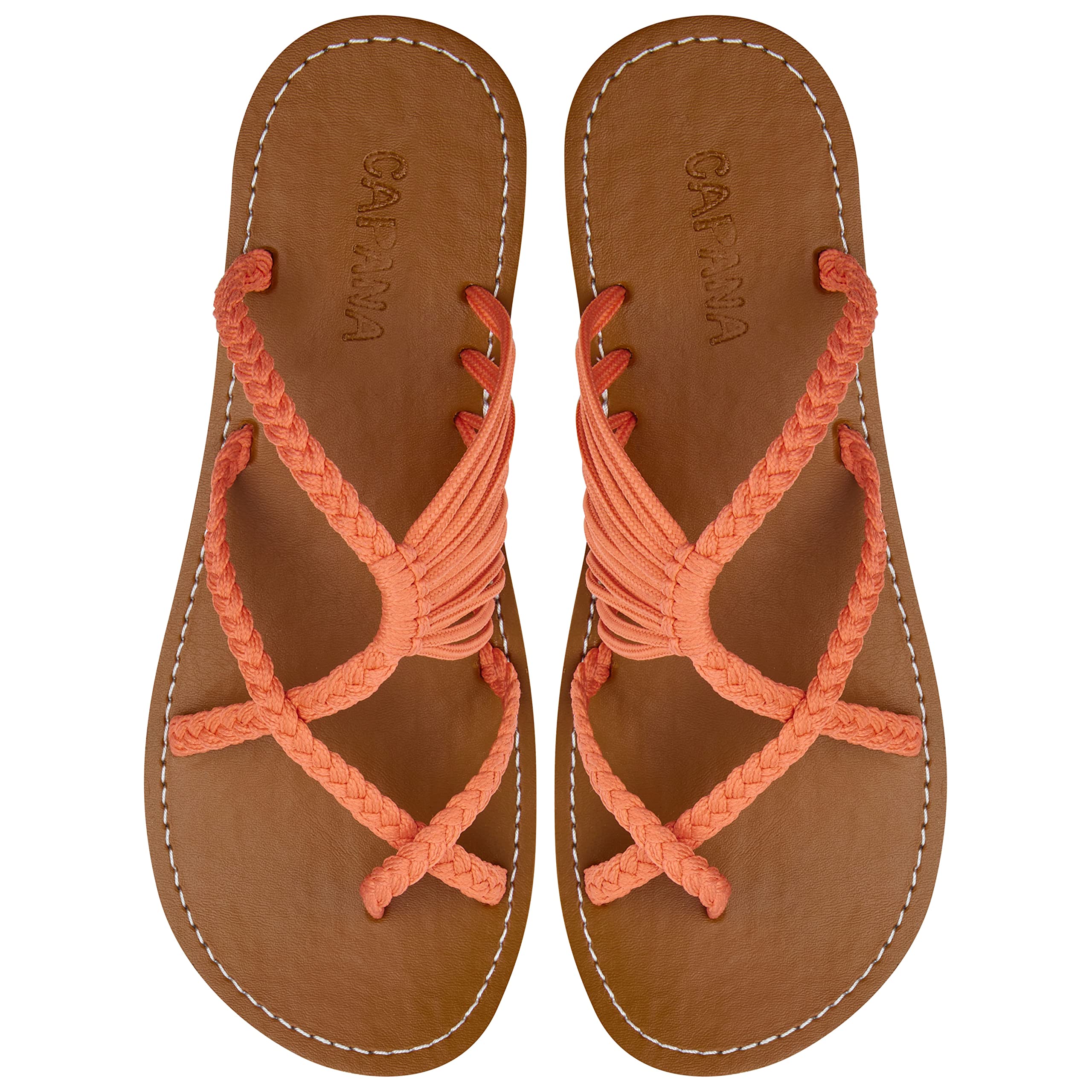 Handwoven Women's Flat Sandals - Bohemian Strappy Rope Sandals for Beach Walking | Comfortable Braided Water Sandals | Perfect for Summer Vacations, Seaside Strolls and Boho Fashion Outfits