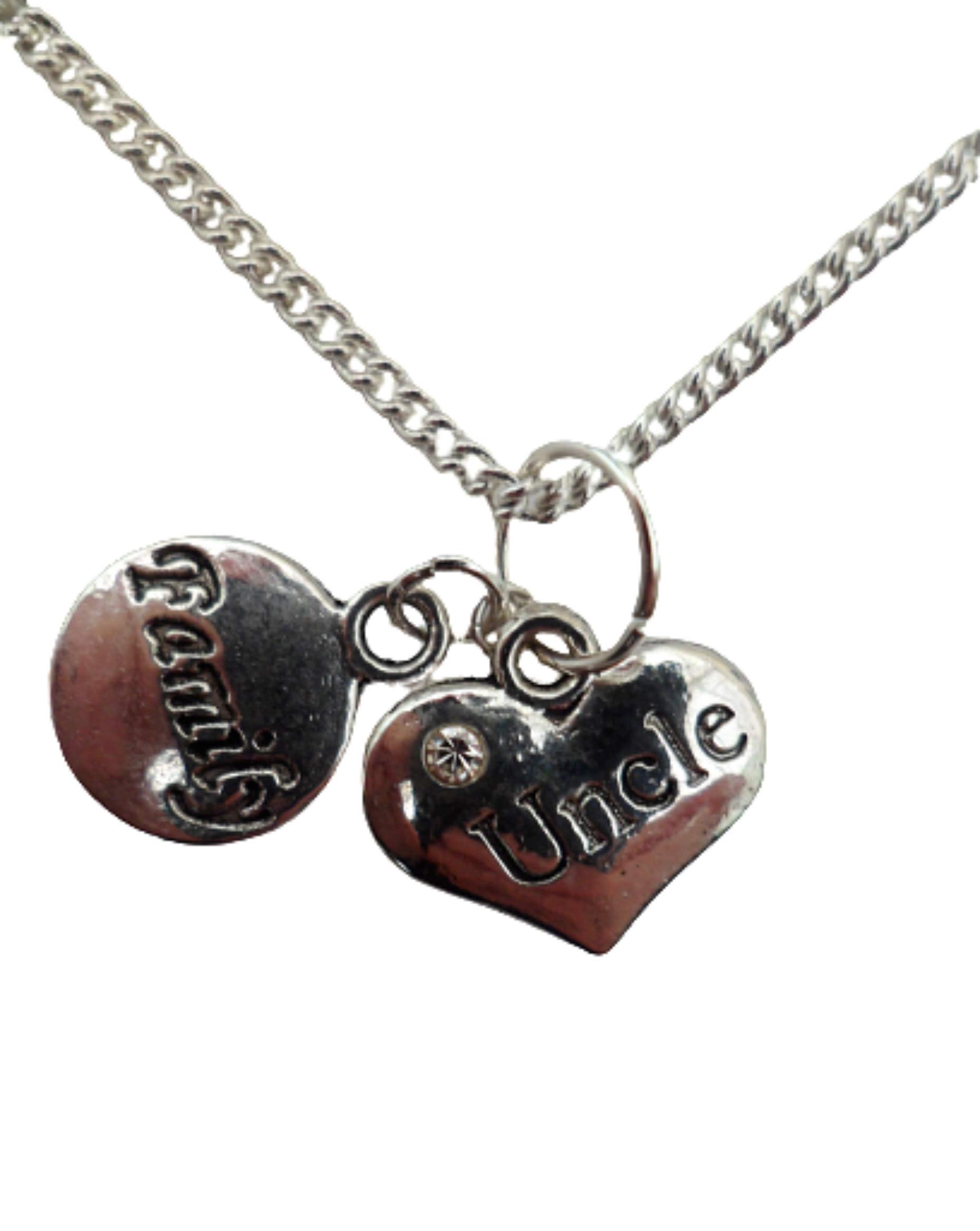 Silver Heart Pendant Necklace for Family Love & Gifts