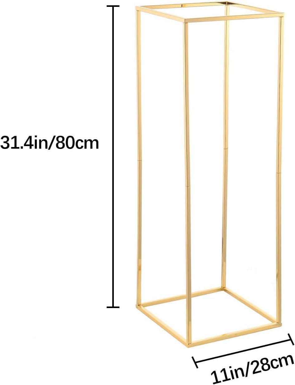 Gold Wedding Flower Stand - 31.5 Inch Metal Flower Vase for Wedding Centerpieces, Home Decor, Birthday Party & Event Decoration (10 Pack) - Perfect for Table Arrangements, Ceremony Backdrops and Reception Decor