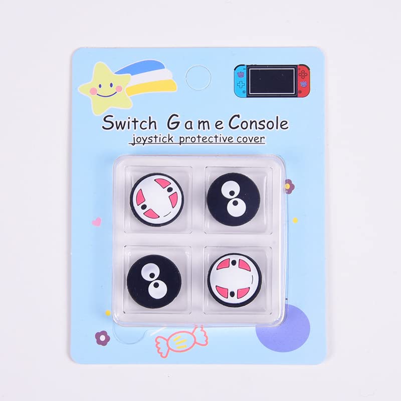 Soft Thumb Stick Grip Cap Joystick Protective Cover for Nintendo Switch OLED/NS Lite Joy-Con Controllers - Ergonomic Replacement Thumbstick Case (Black) - Perfect for Gaming, Travel Protection & Enhanced Grip Comfort