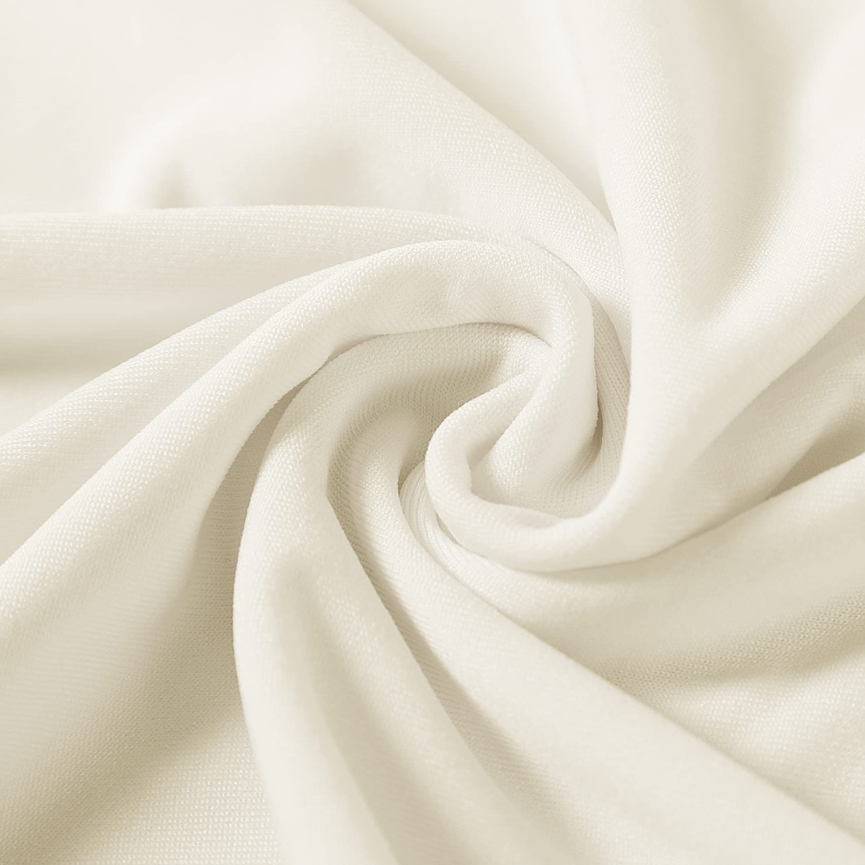 25PCS Stretch Spandex Chair Covers - Washable & Removable Elastic Chair Protectors for Living Room, Party, Banquet, Wedding, Hotel Events (Ivory) - Perfect for Home Decor & Event Seating