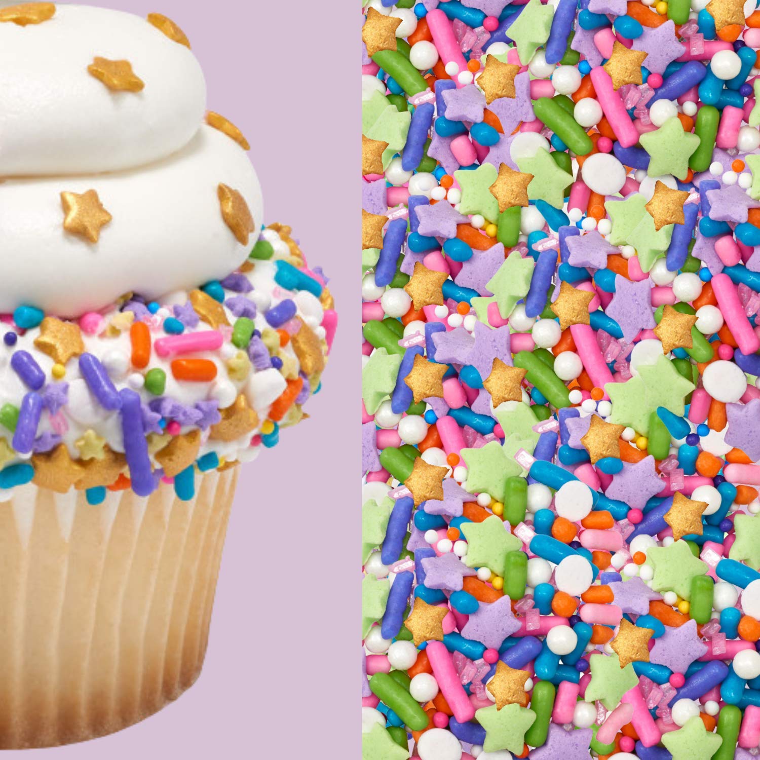 Pastel Rainbow Edible Confetti Sprinkles - 6oz Cake, Cookie & Cupcake Toppers for Baking Decorations | Perfect for Ice Cream, Donuts & Party Desserts