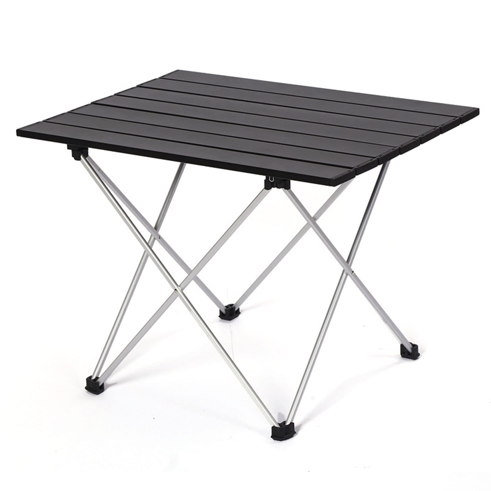 STORIMO Ultra-Light Portable Aluminum Folding Table - 40x34.5x29.5cm Compact Camping Table for Outdoor Picnic, BBQ, Beach, Hiking & Road Trips - Durable Black Aluminum Alloy Table for Travel & Backyard Use