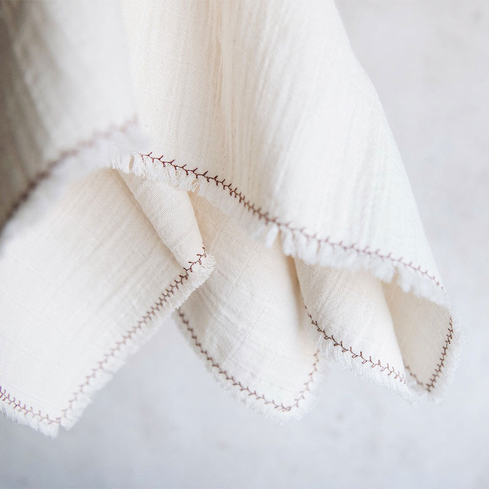 Premium Gauze Tea Towel Set - 100% Cotton Absorbent Kitchen Towels for Dishes & Cleaning (Plum Color) - Perfect for Drying Dishes, Glassware & Countertop Cleaning