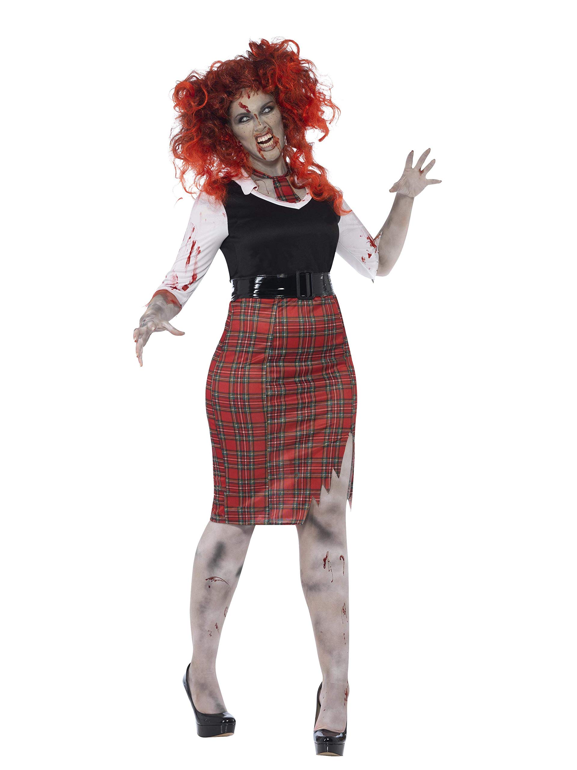 Smiffys Women's Zombie School Girl Costume - Halloween Cosplay Outfit for Women & Teens - Perfect for Halloween Parties, Horror Events & Themed Dress-Up
